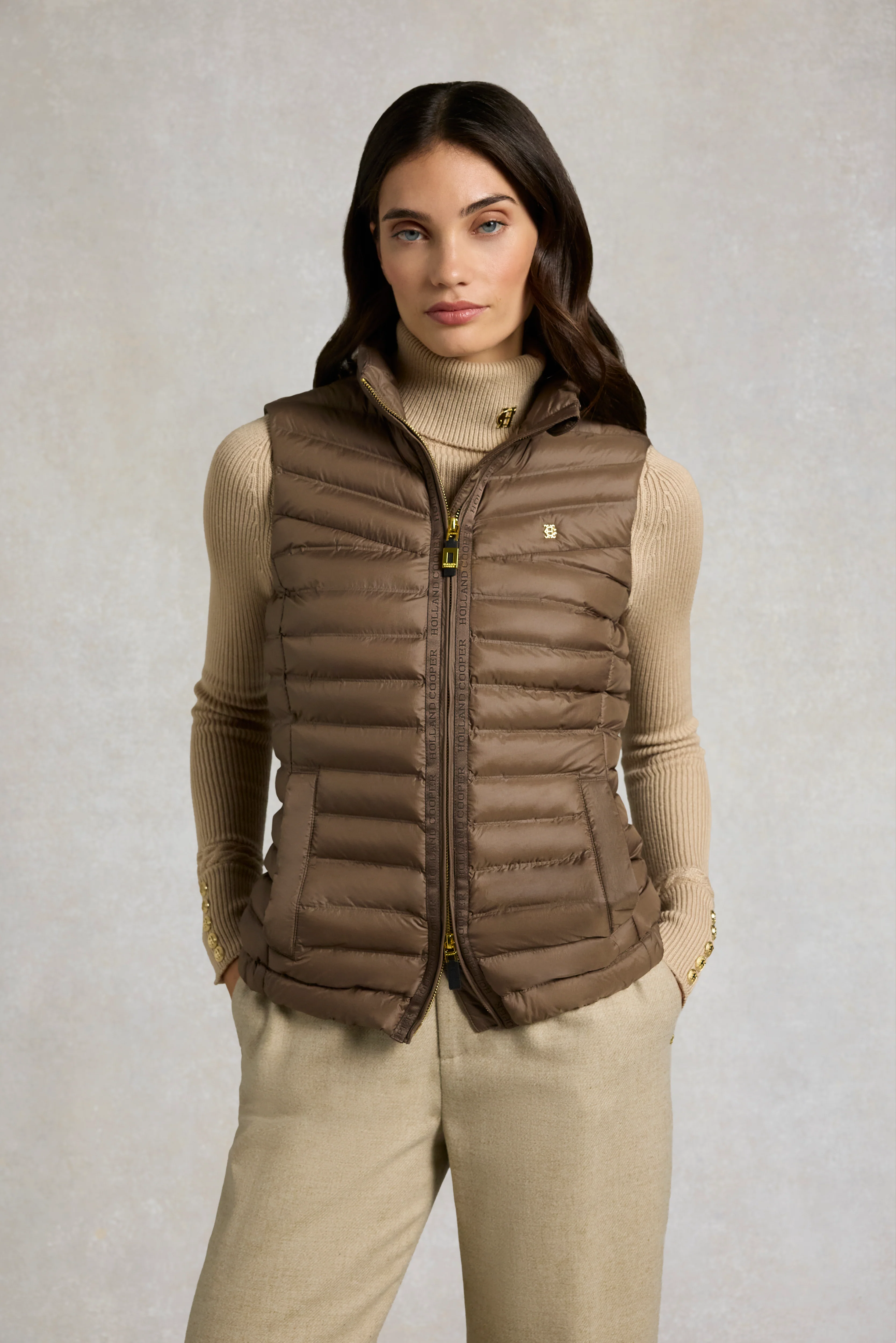 Lightweight Puffer Gilet (Chestnut)
