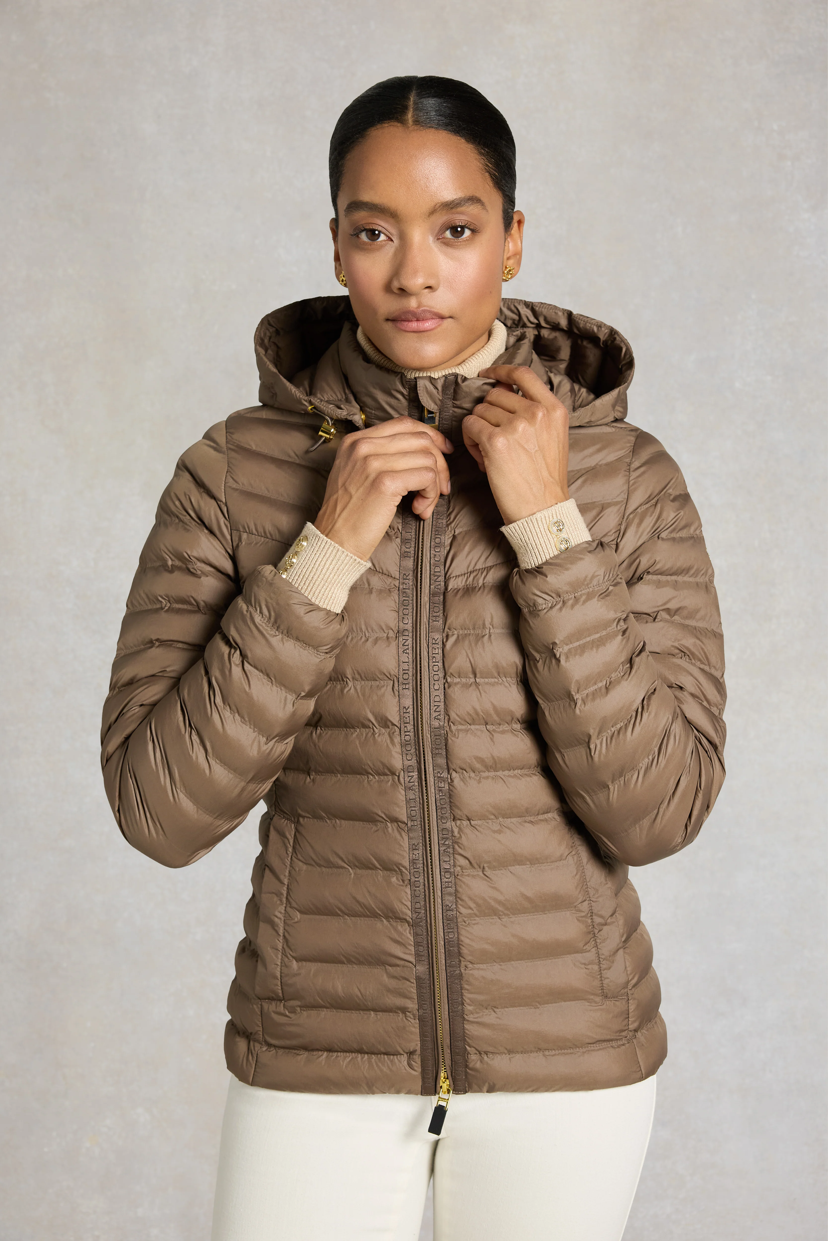 Lightweight Puffer Jacket (Chestnut) - Image 2