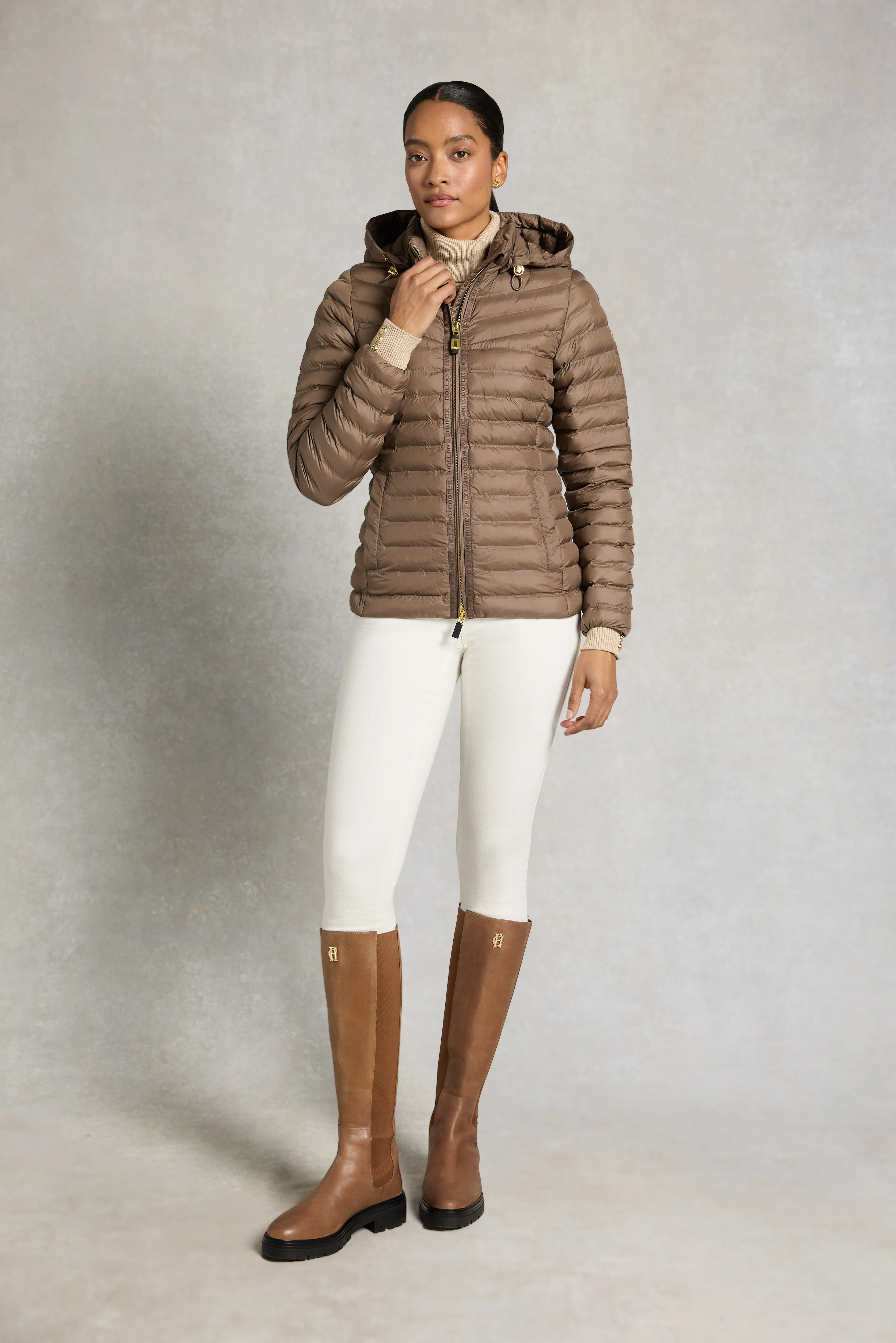 Lightweight Puffer Jacket (Chestnut) - Image 4