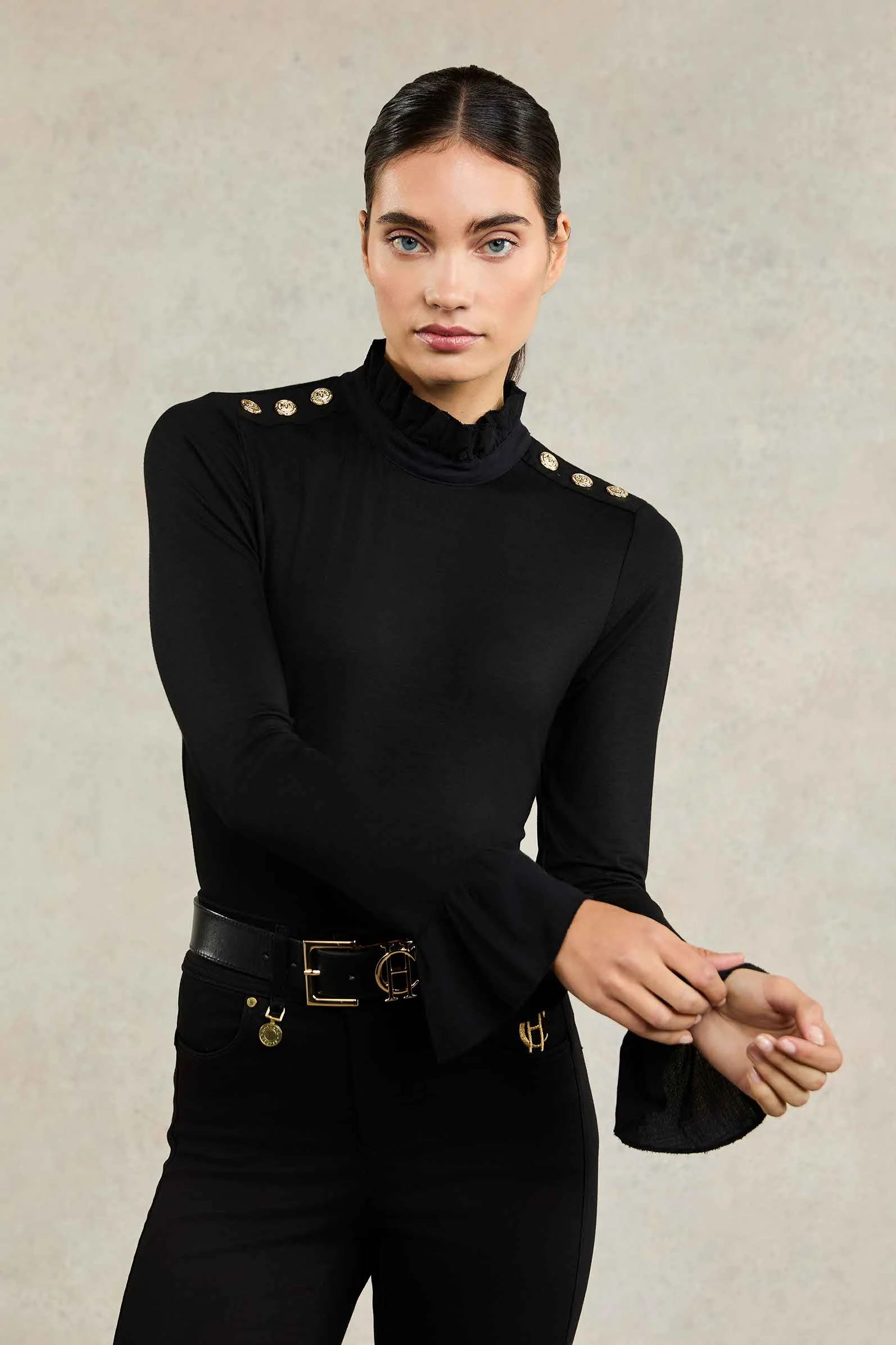 Lilibet Jersey Tee (Black) - Image 6
