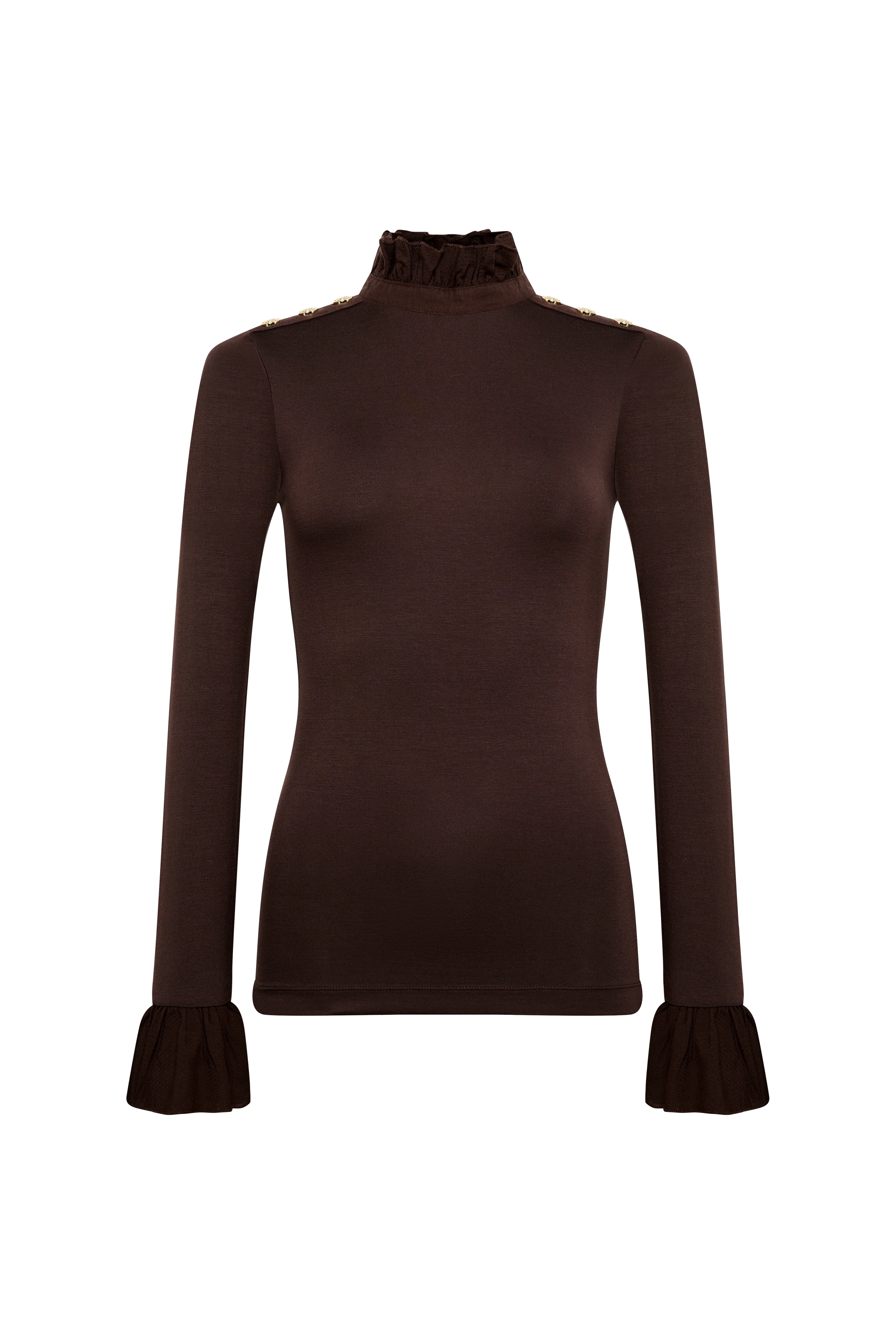 Lilibet Jersey Tee (Chocolate) - Image 4
