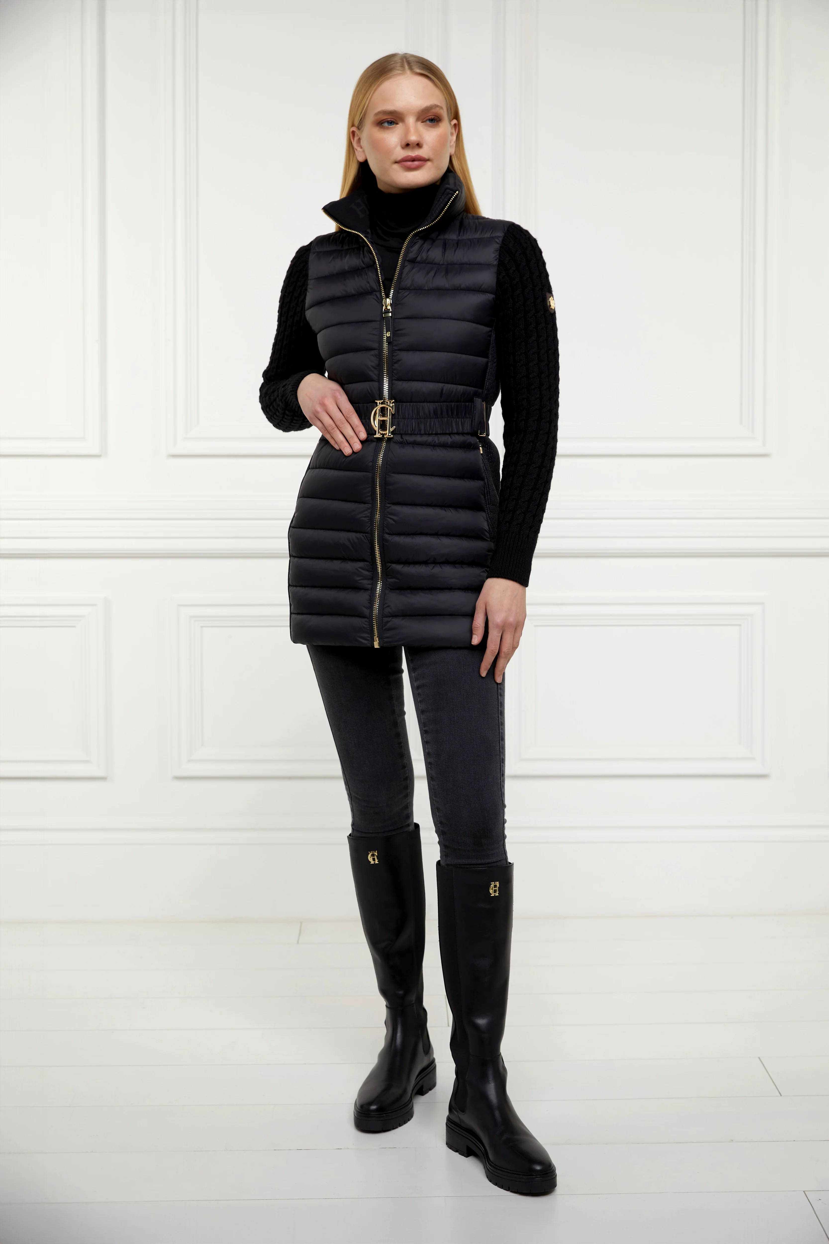 Linfold Hybrid Coat (Black) - Image 3