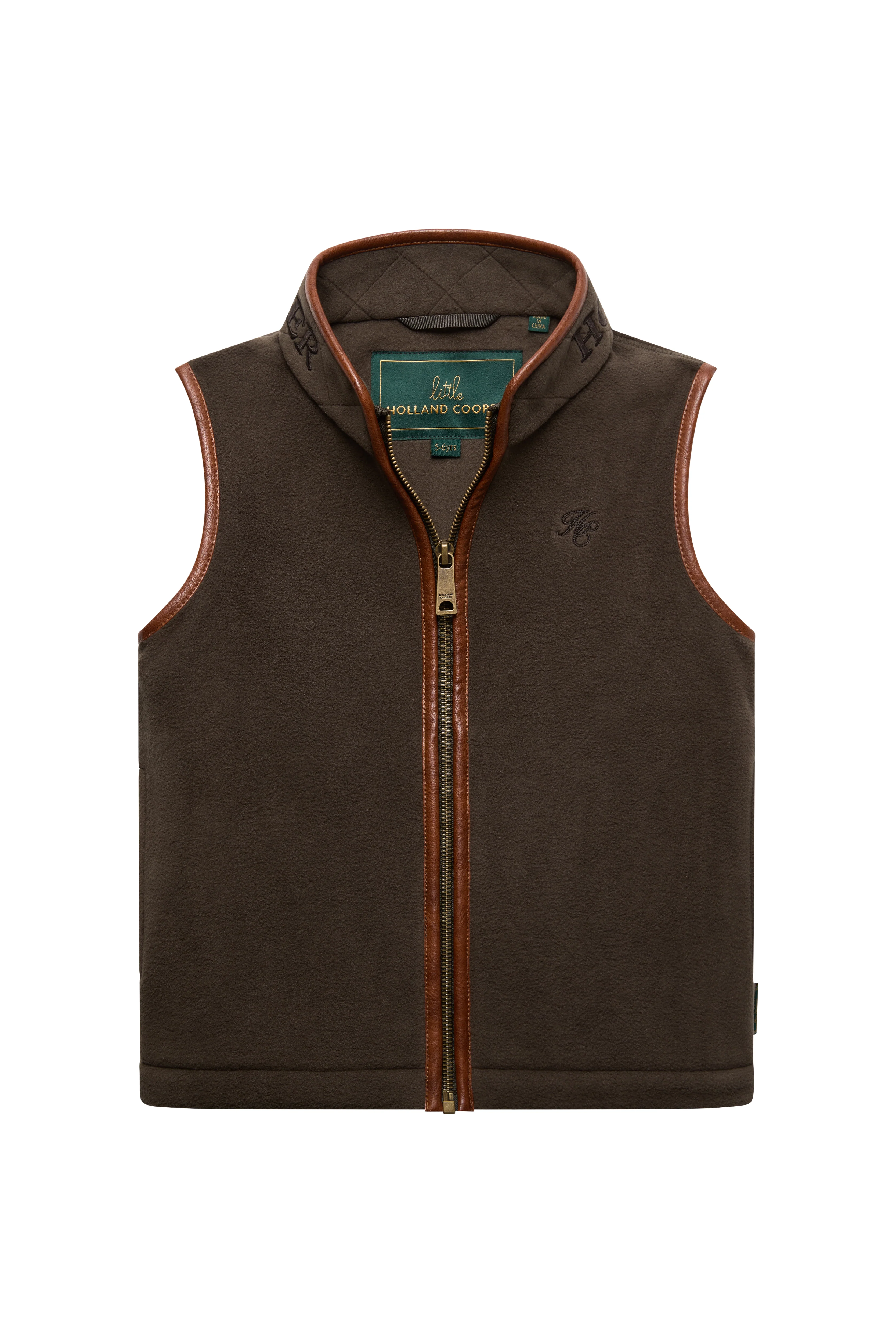 Little Country Fleece Gilet (Khaki) - Image 4