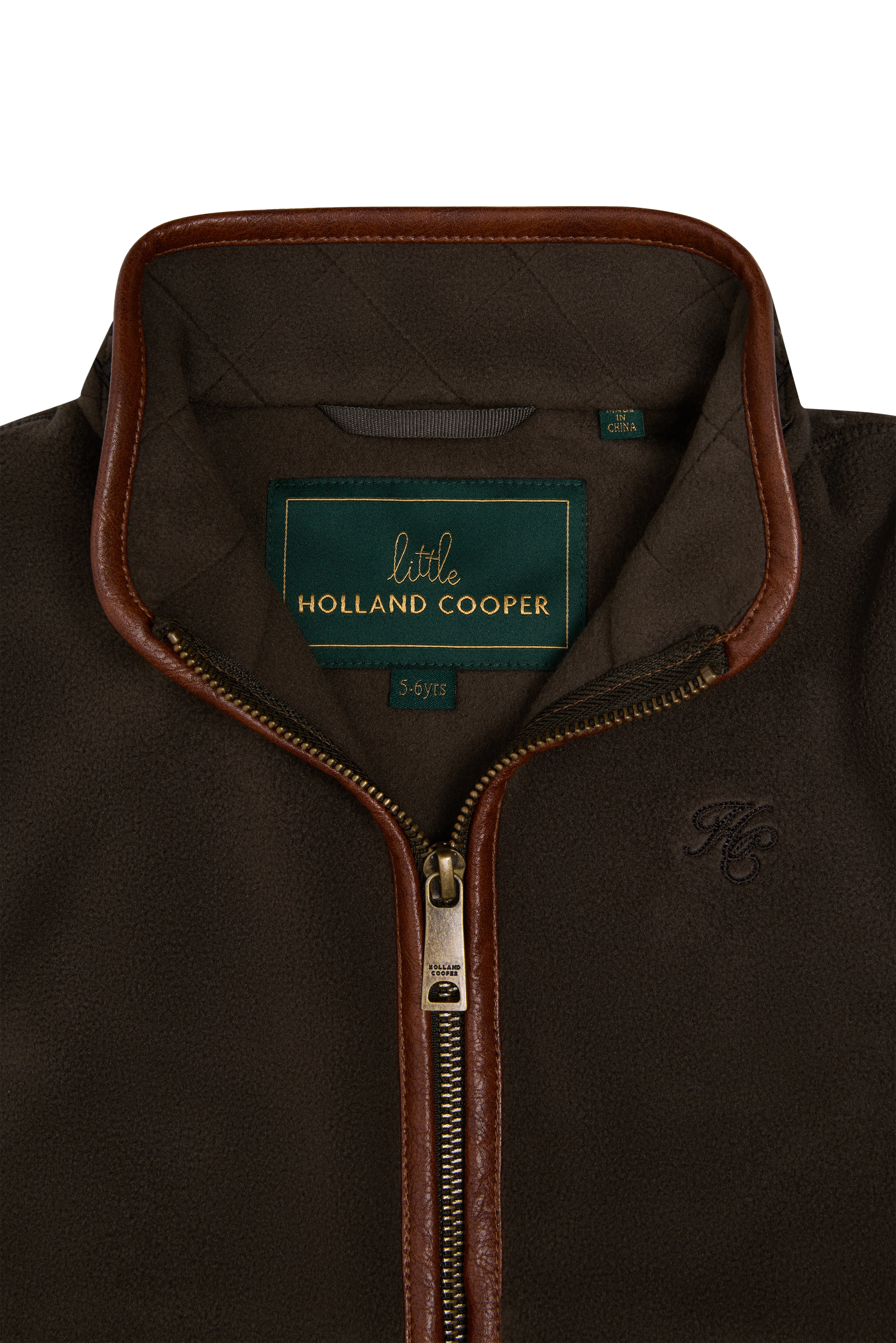 Little Country Fleece Gilet (Khaki) - Image 8