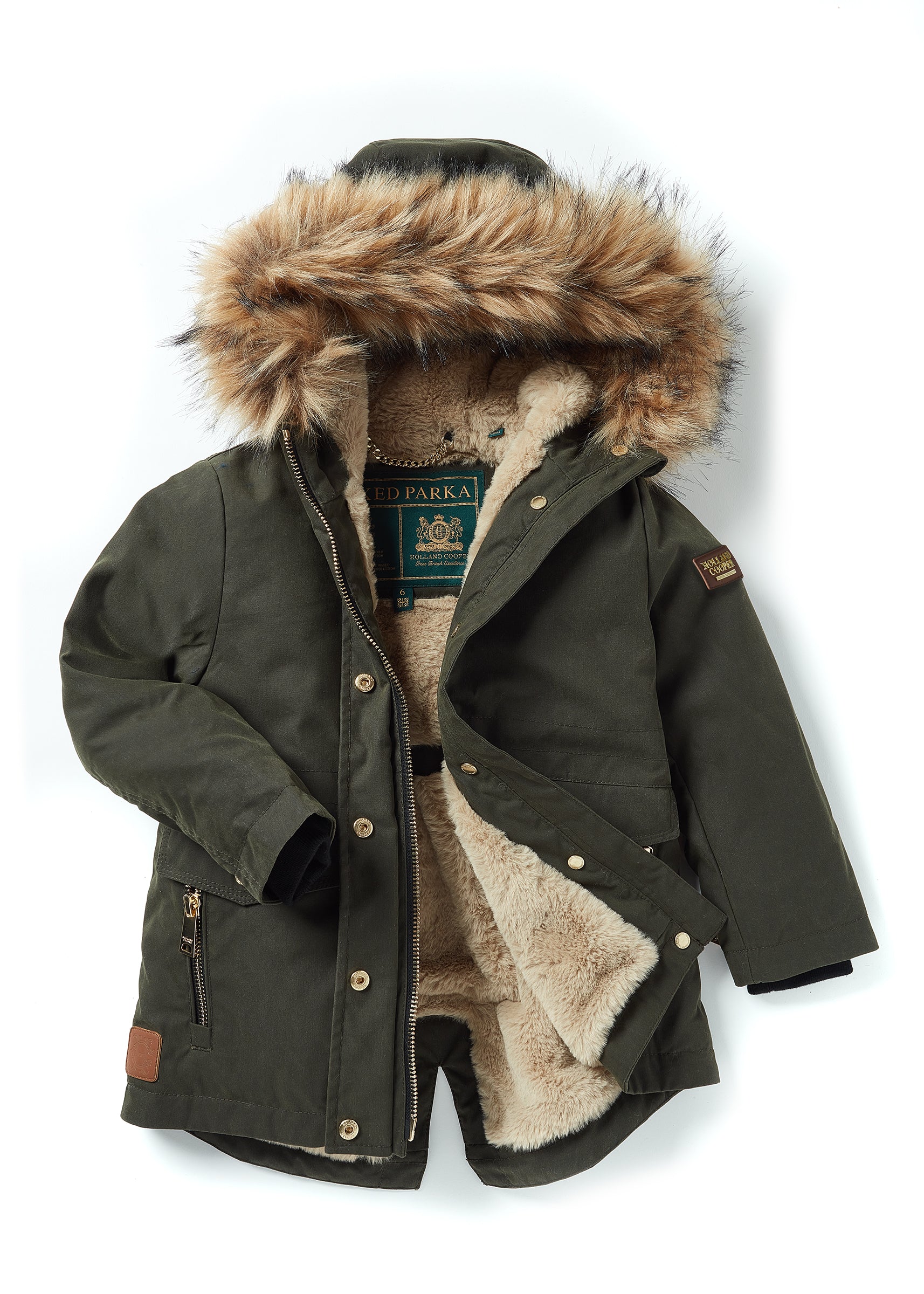 Little Montana Parka (Khaki Wax) - Image 4