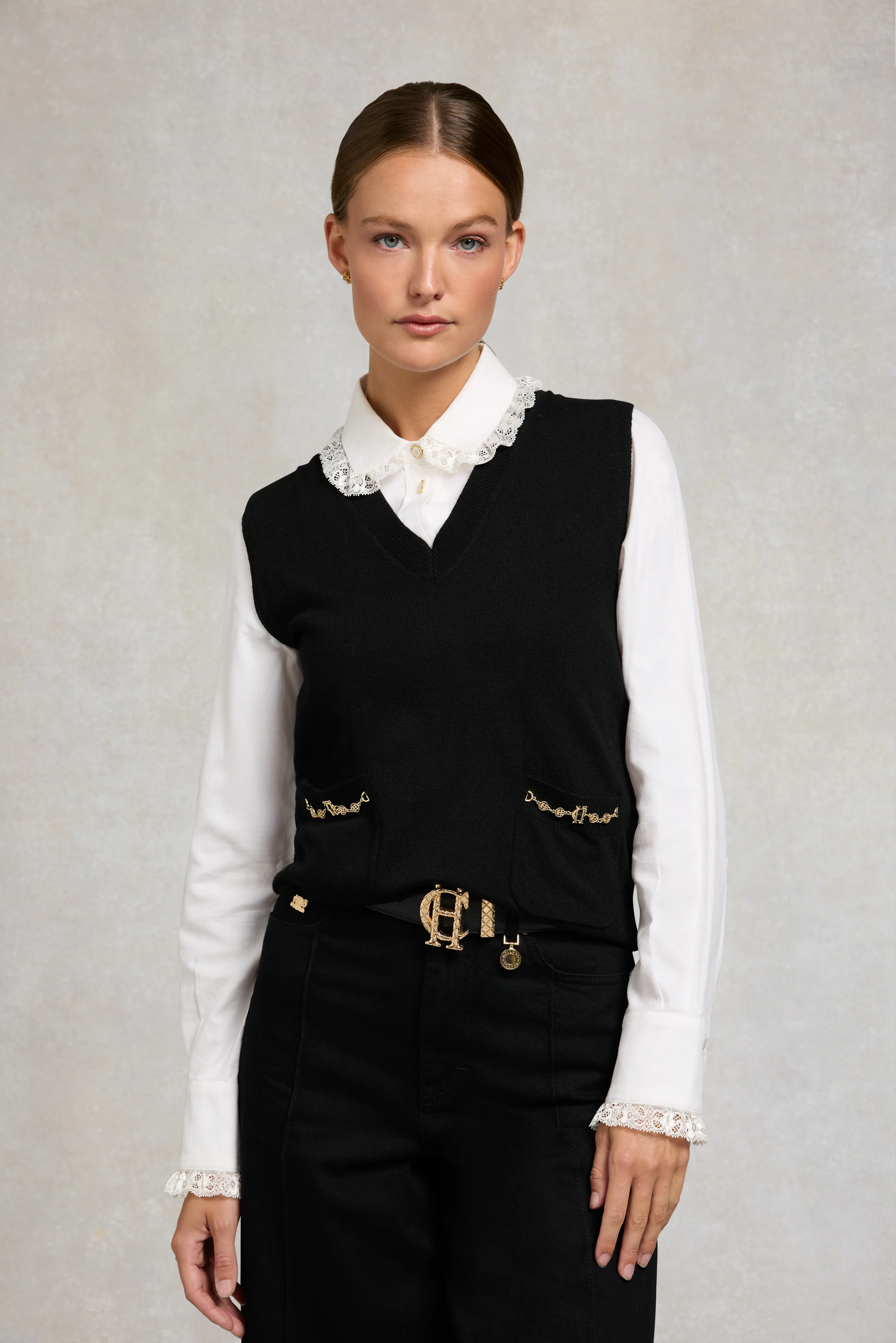 Louise Knitted Tank (Black)