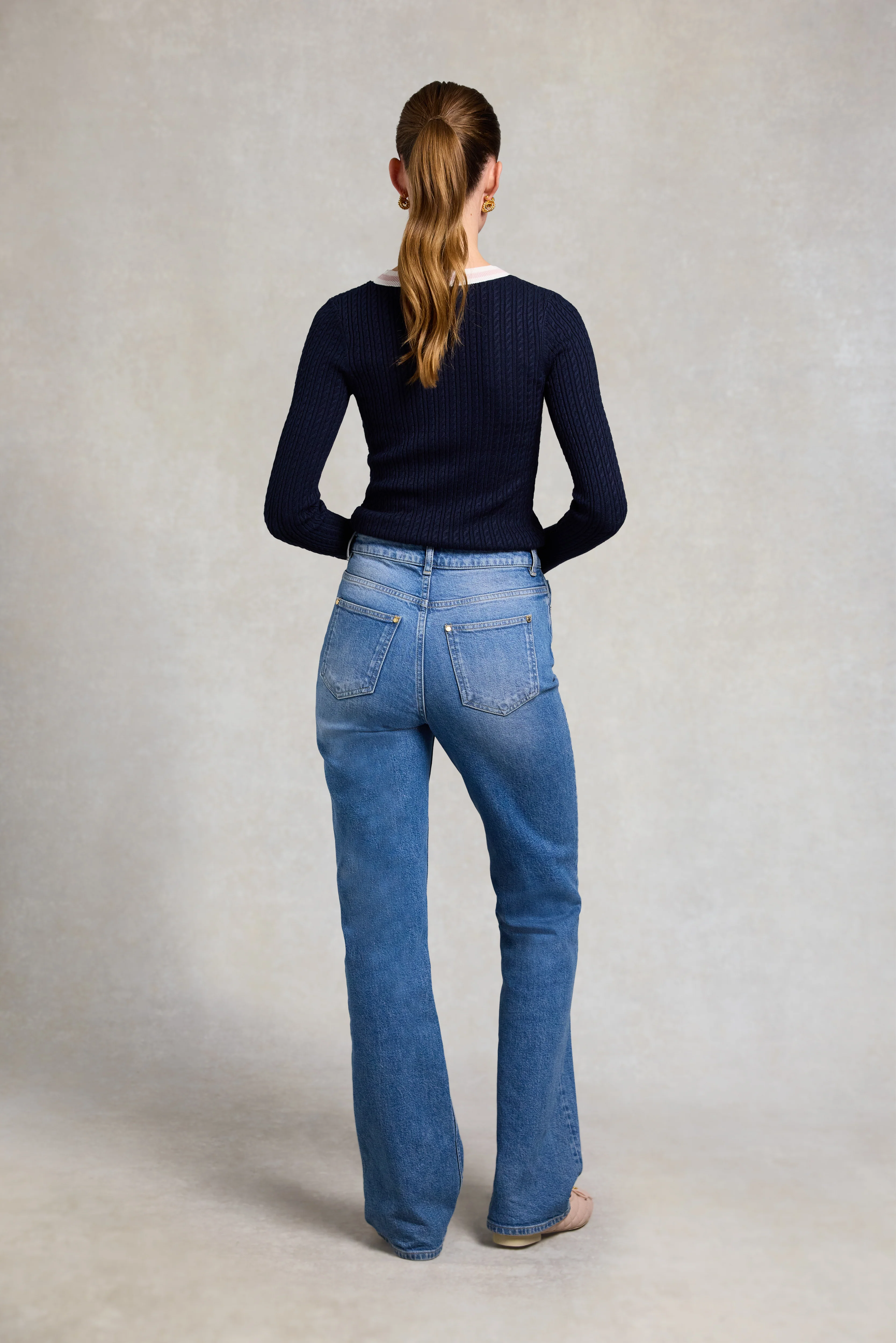 Lucy Crew Knit (Ink Navy Natural Pink) - Image 6