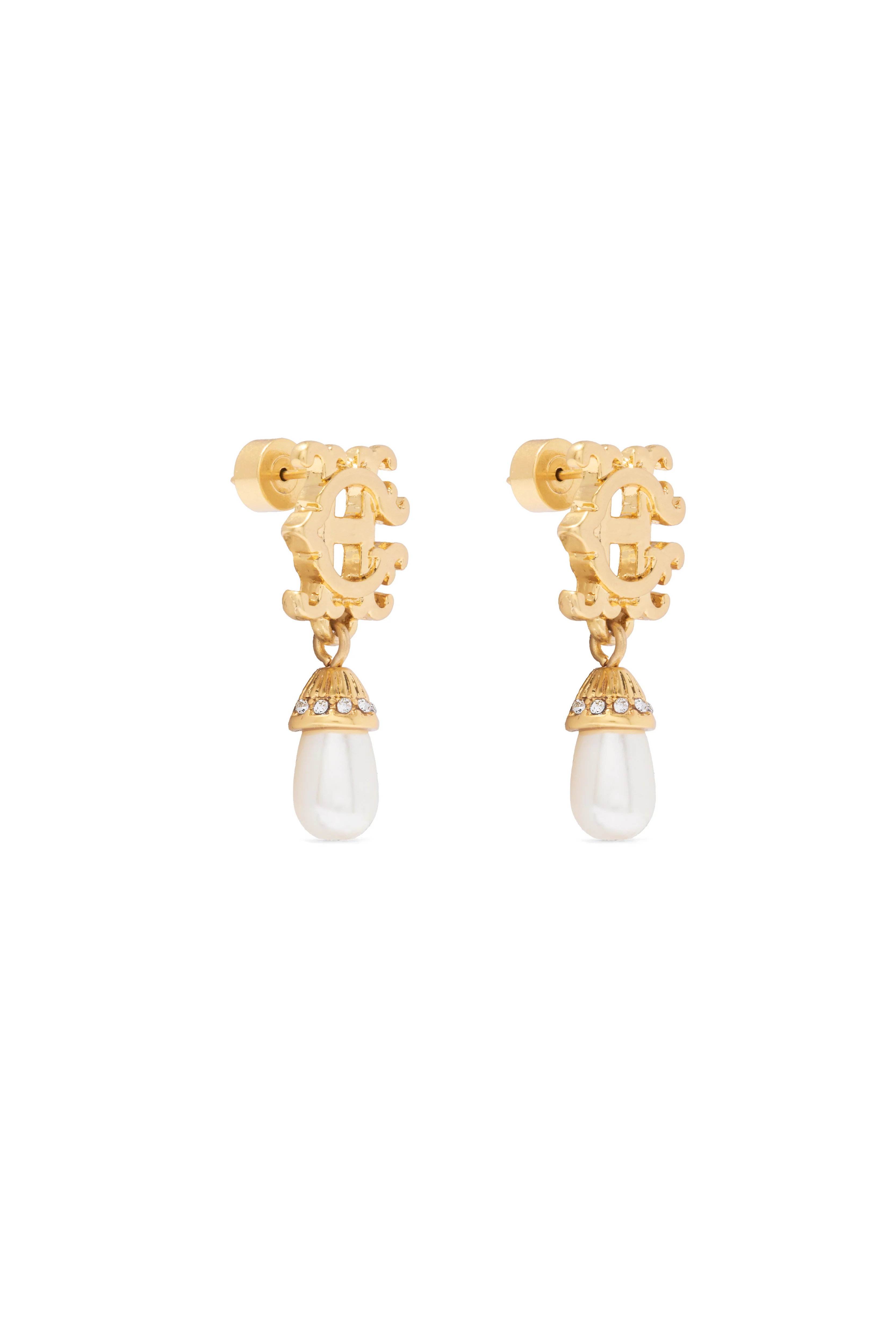 Luxury Tear Drop Earrings (Gold Pearl) - Image 4