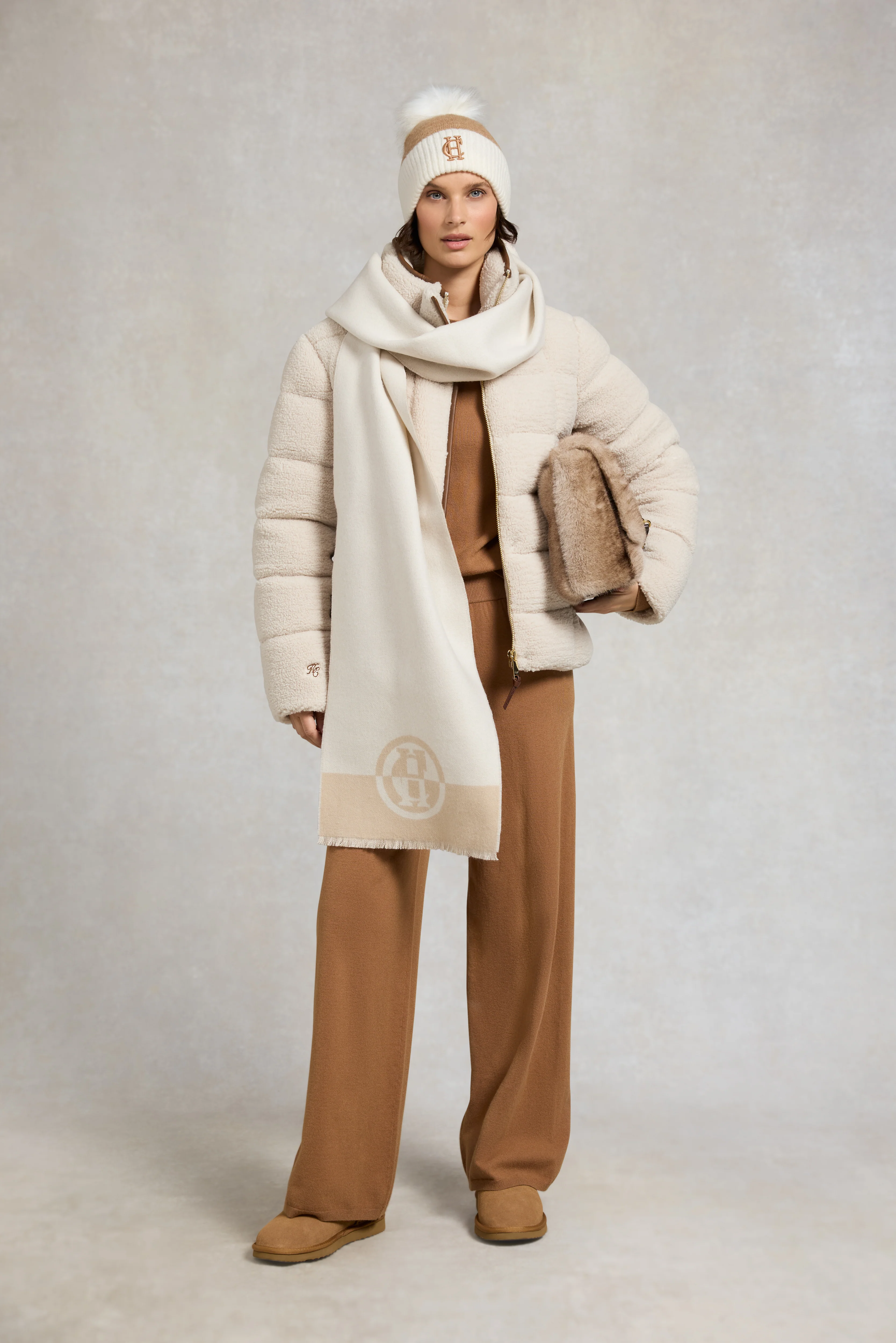 Maria Knitted Wide Leg Pant (Caramel) - Image 5
