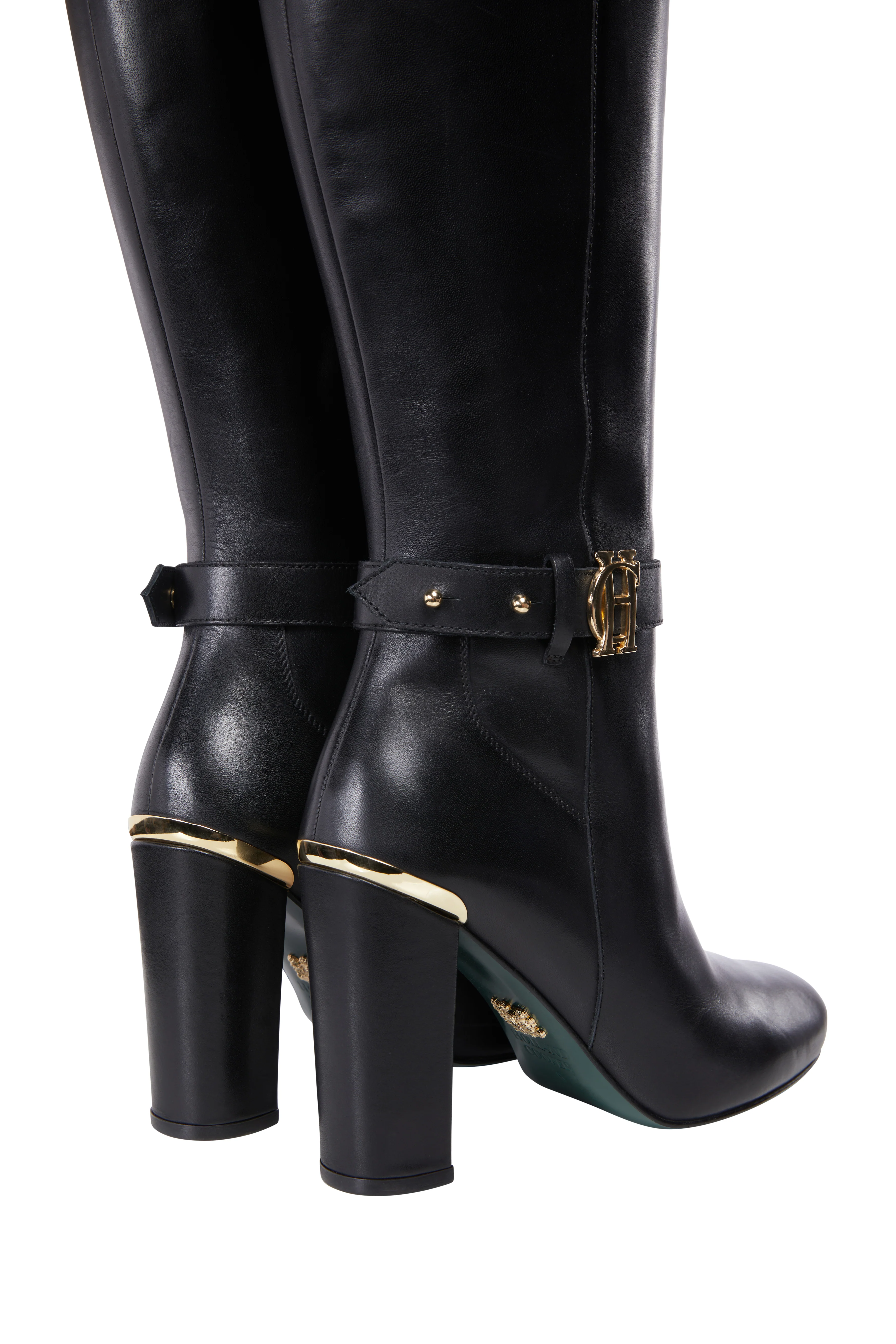 Marlborough Knee Boot (Black Leather) - Image 8