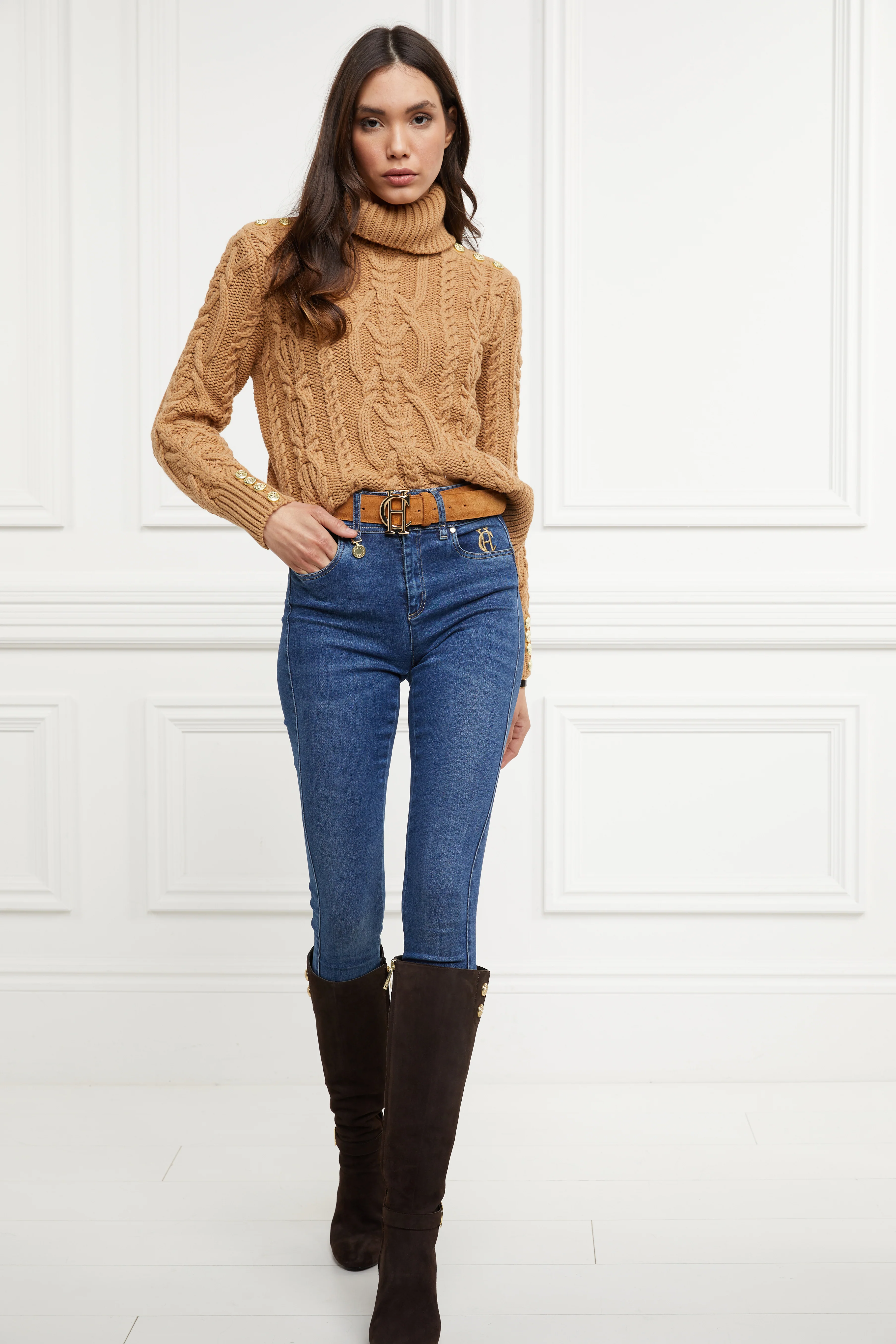 Marlborough Knee Boot (Chocolate) - Image 13