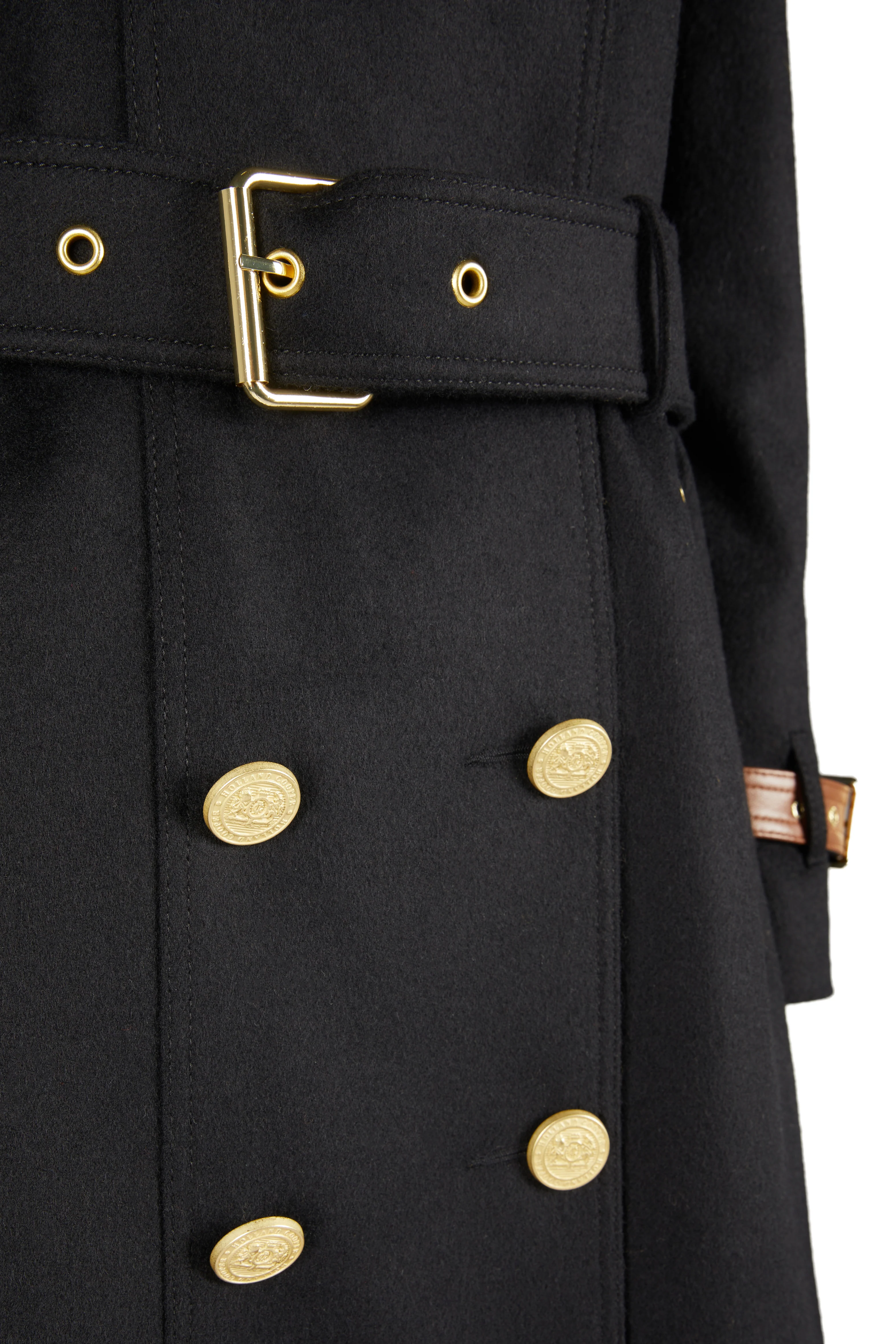 Marlborough Trench Coat (Soft Black Tan) - Image 17