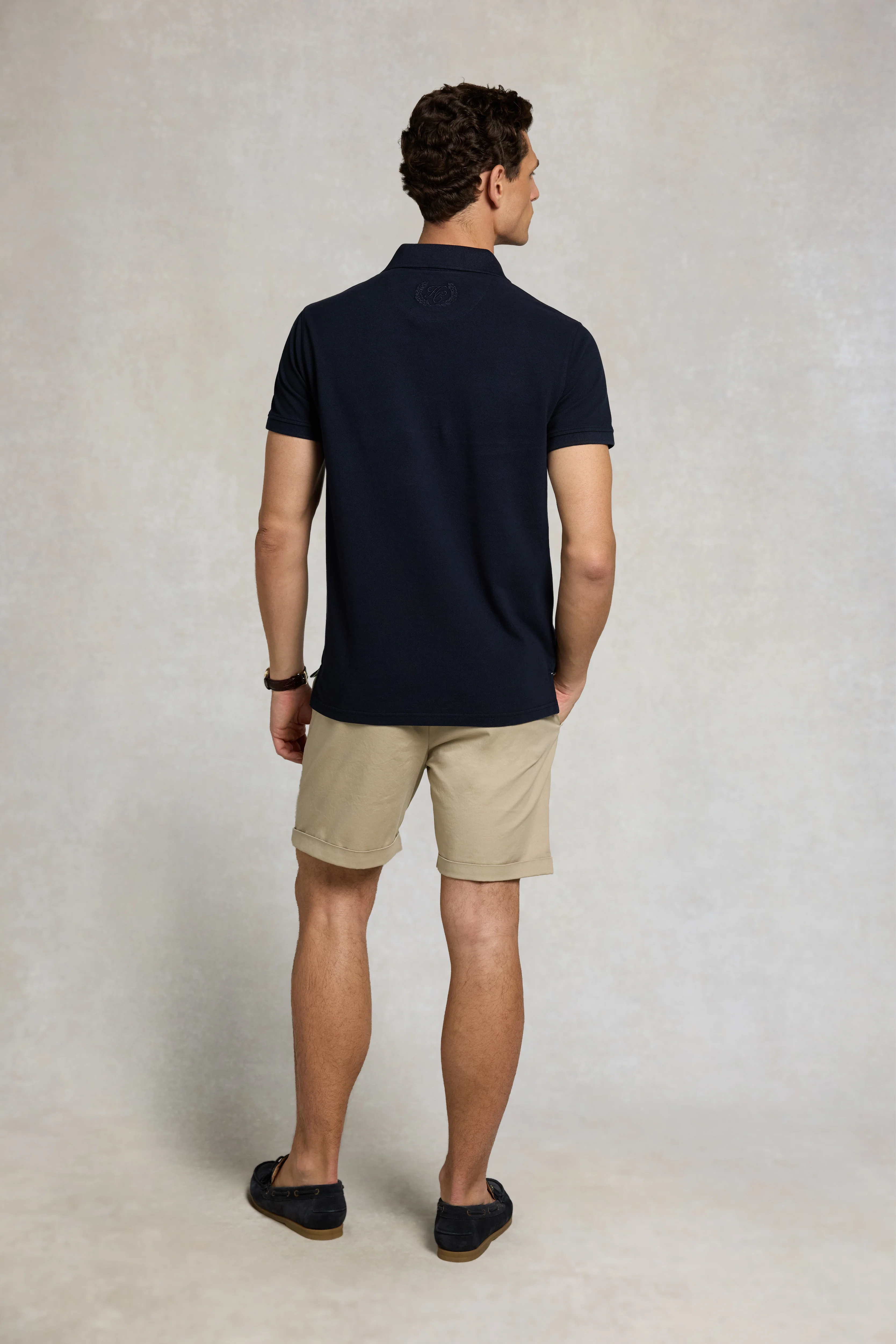 Men's Classic Short Sleeve Polo Shirt (Ink Navy) - Image 4