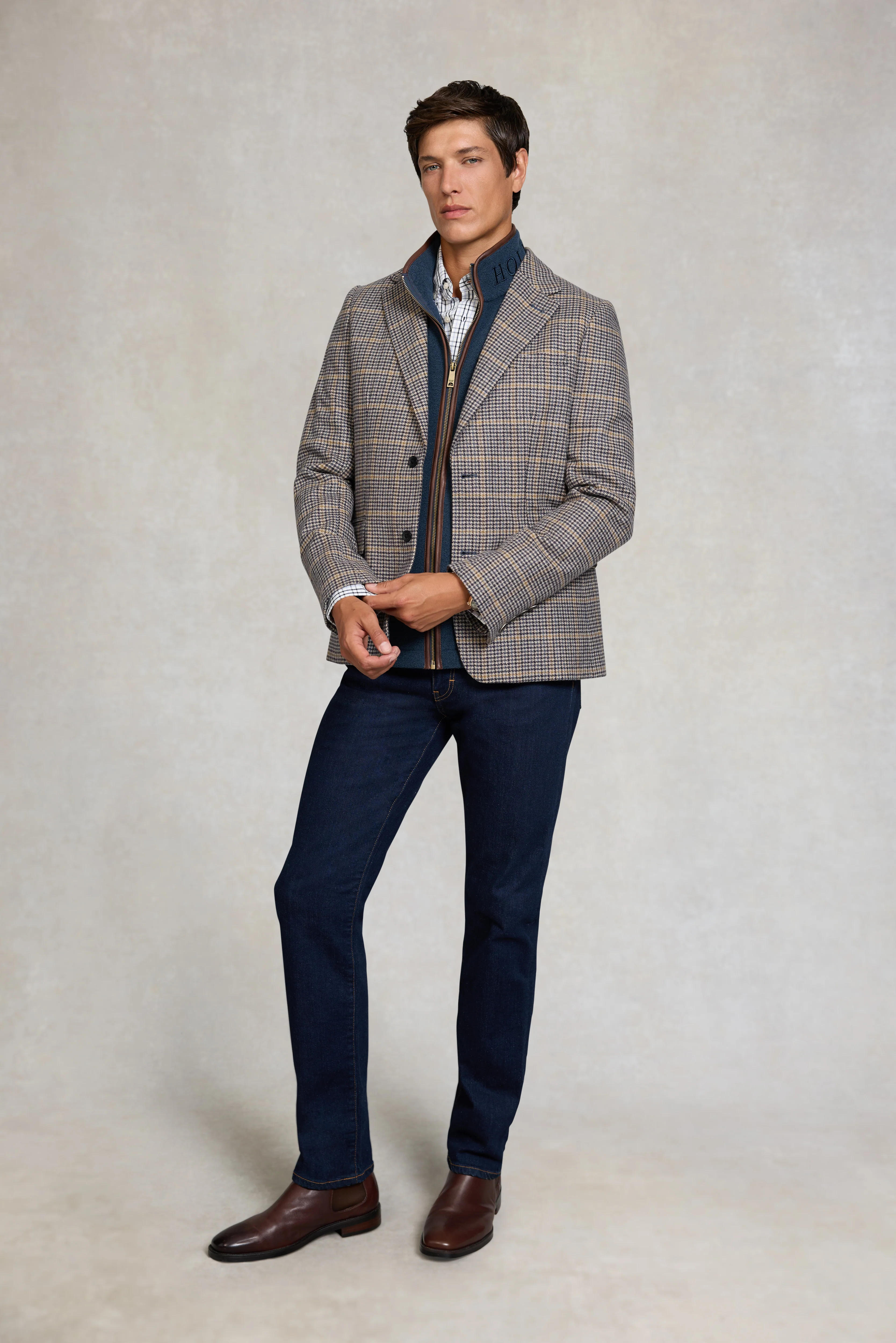 Men's Classic Woven Button Down Shirt (Cheltenham Check Blue) - Image 3