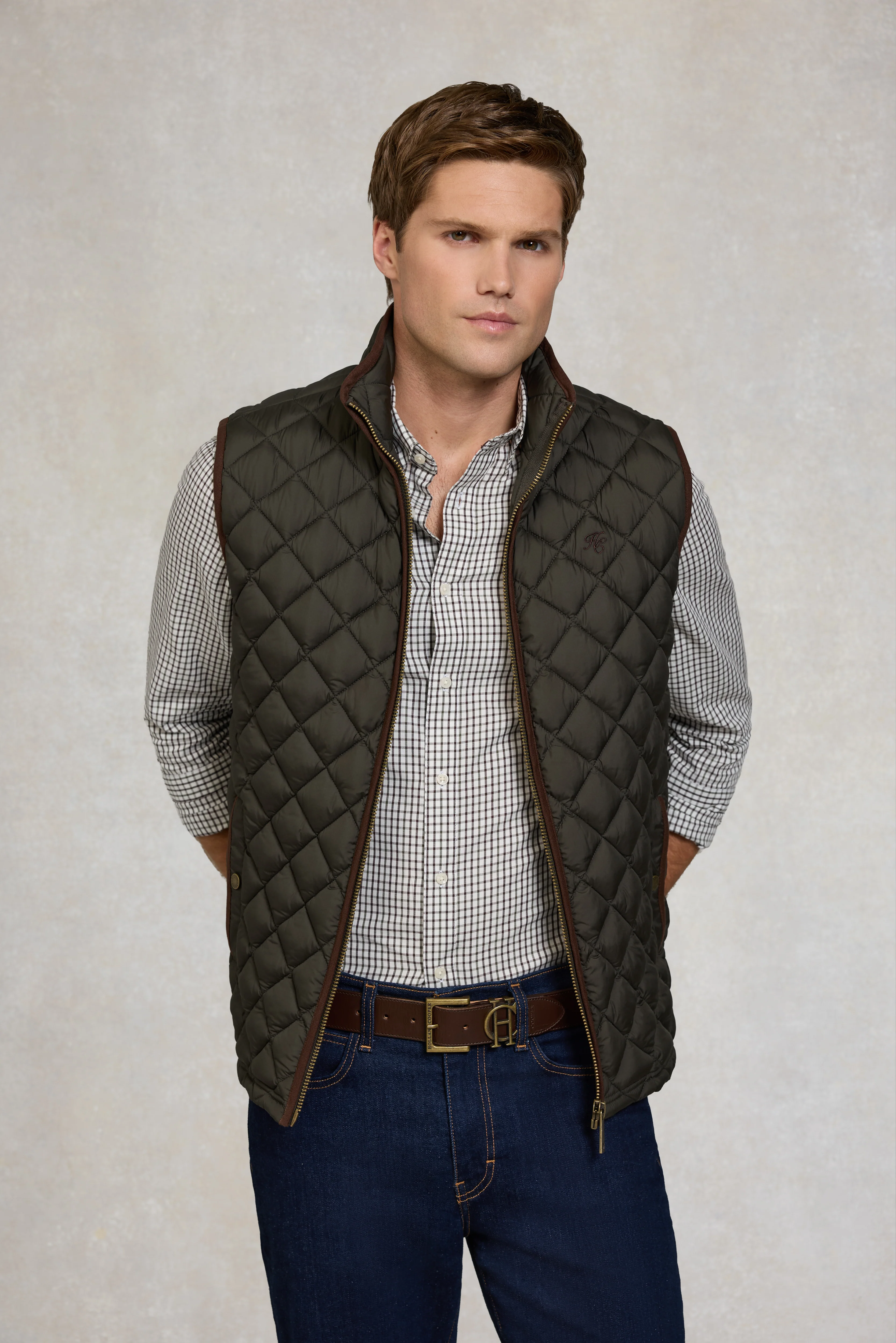 Men's Classic Woven Button Down Shirt (Cheltenham Check Green) - Image 3