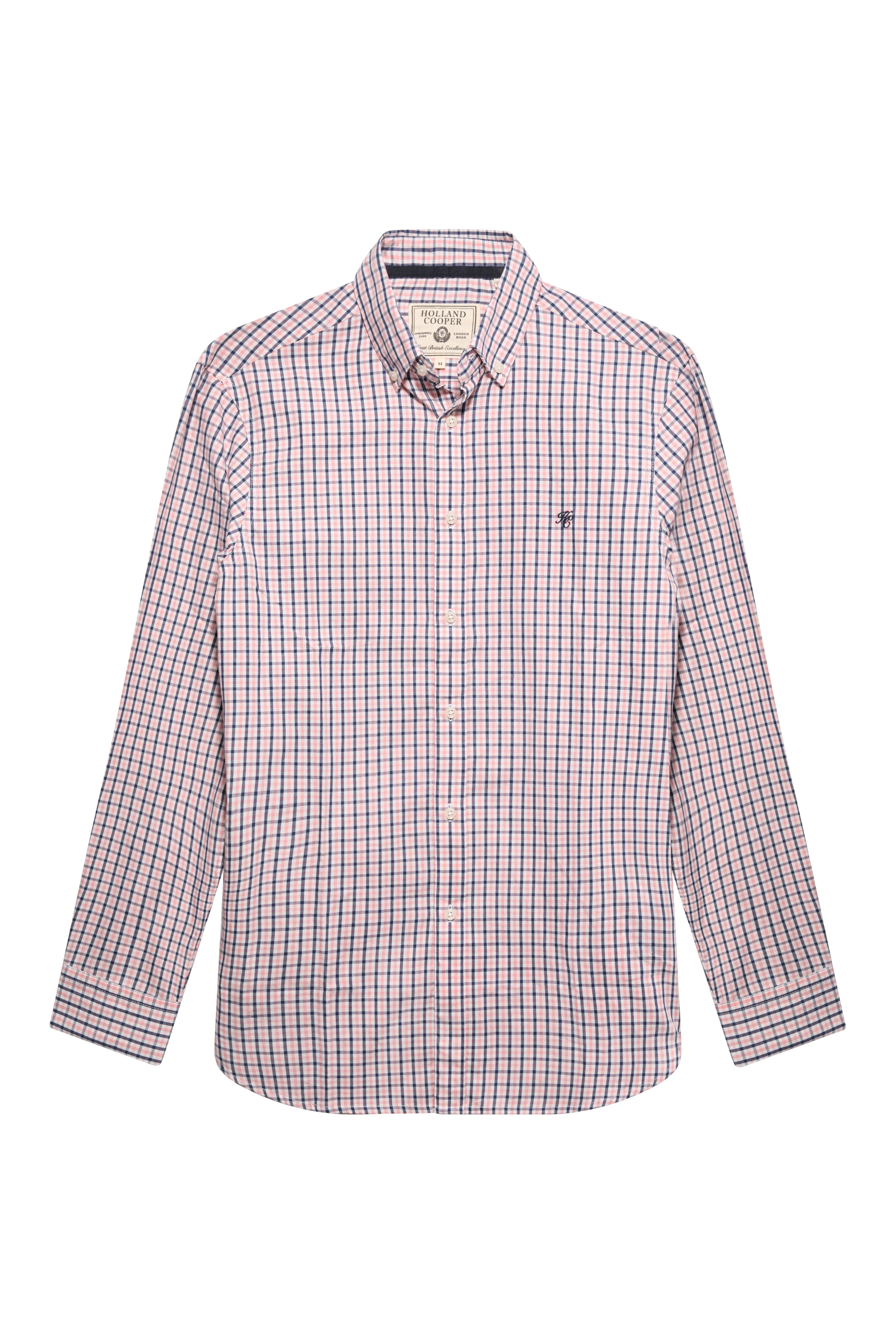 Men's Classic Woven Button Down Shirt (Cotswold Pink Check) - Image 4