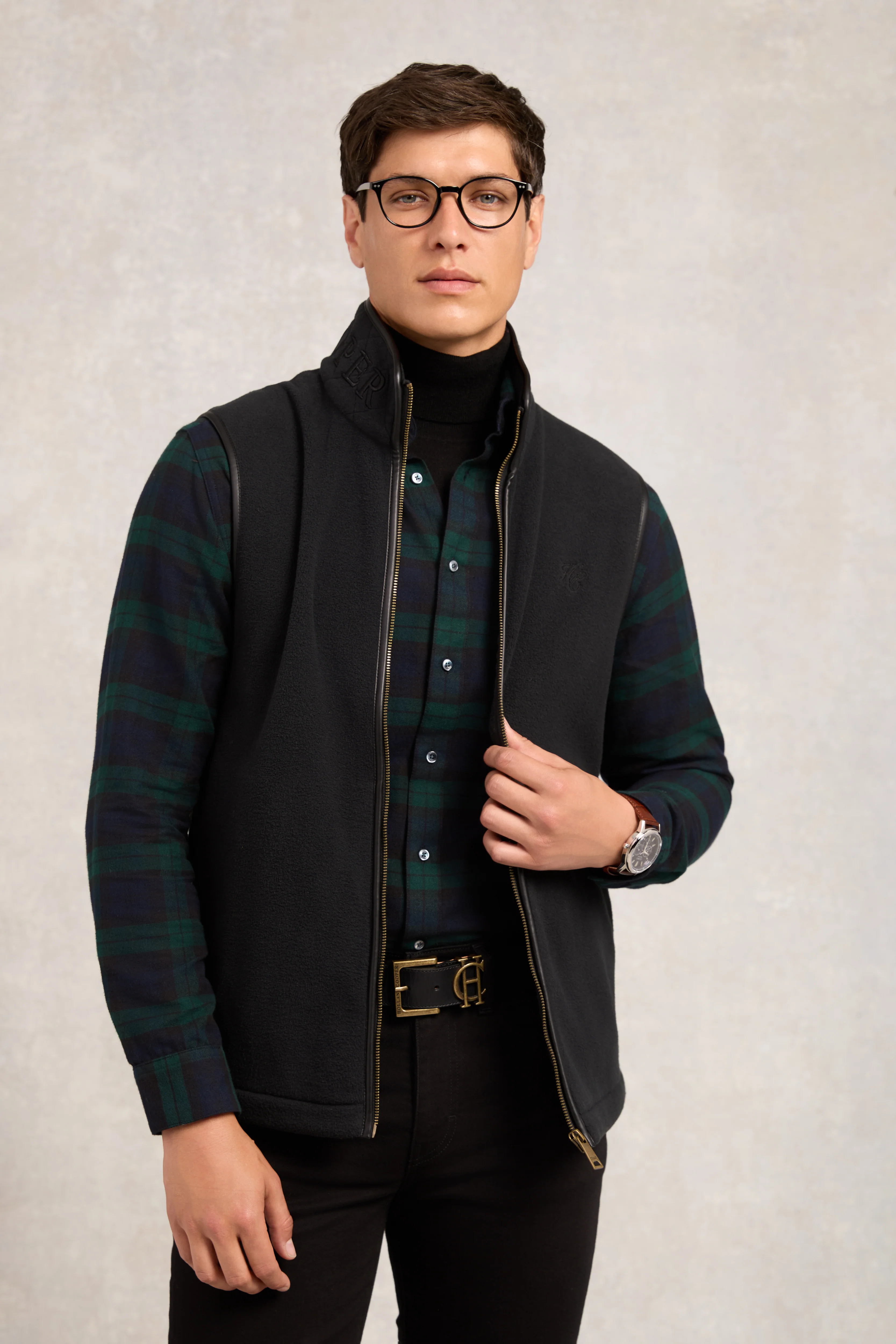 Men's Country Fleece Gilet (Black) - Image 10