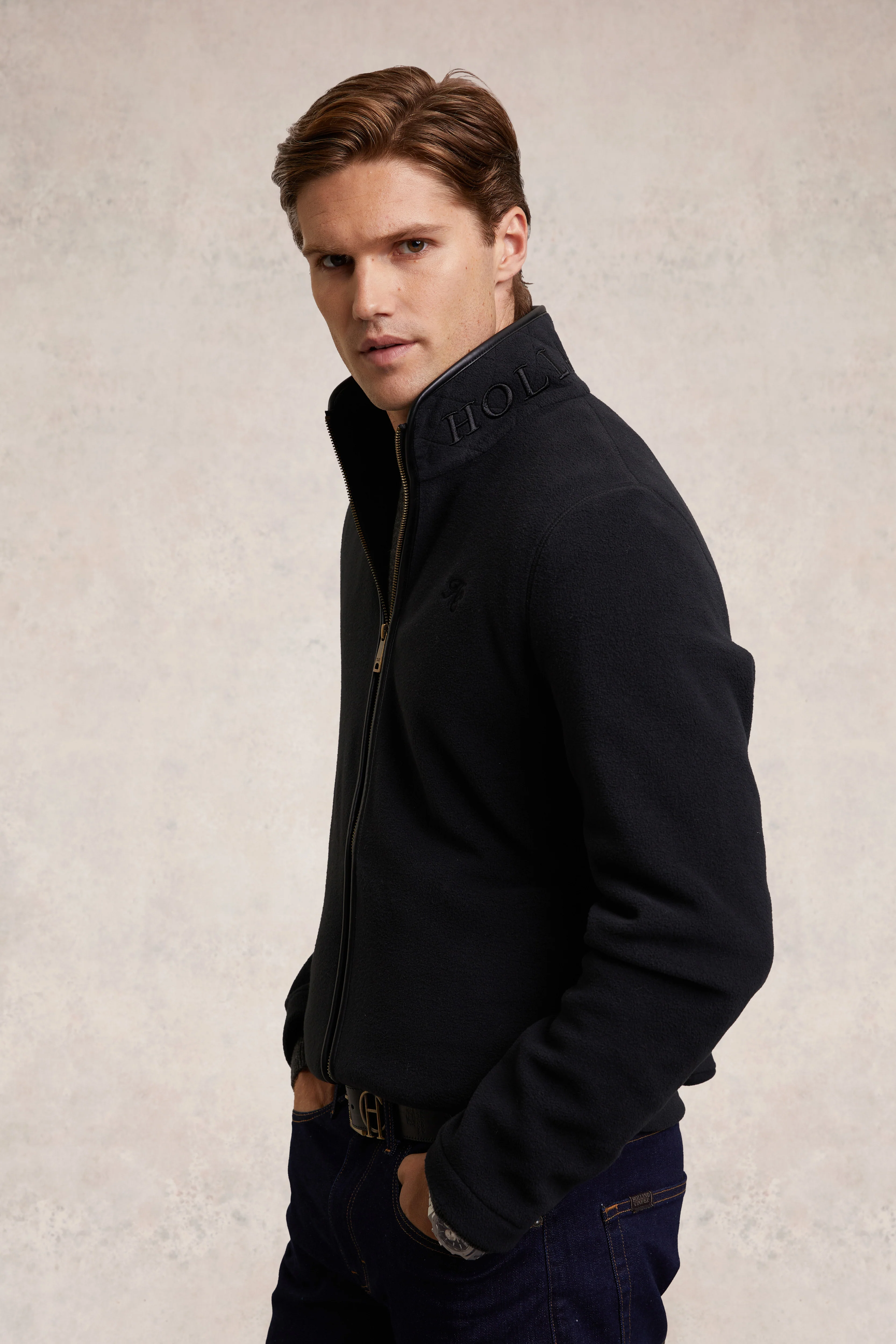 Men's Country Fleece Jacket (Black) - Image 6