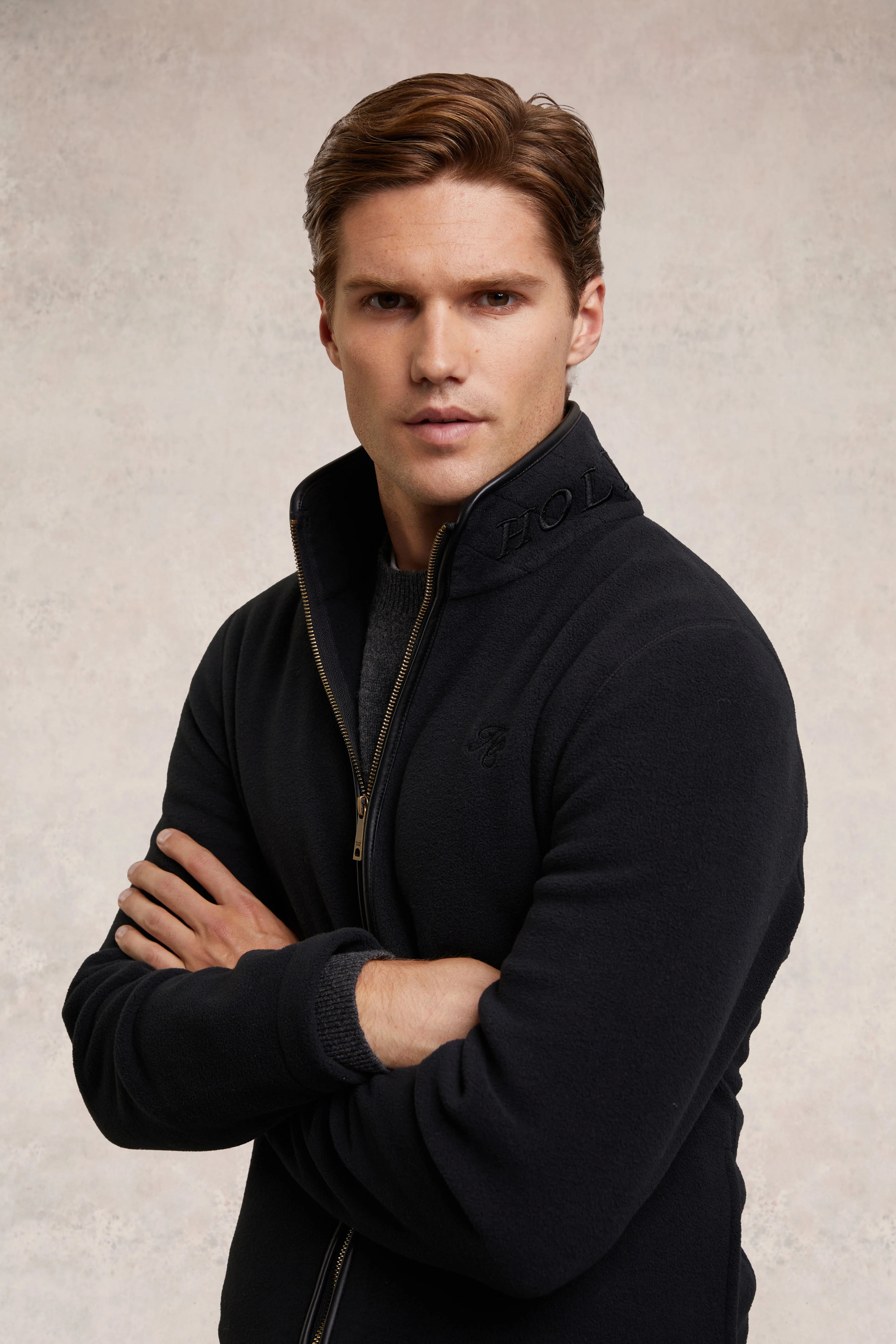 Men's Country Fleece Jacket (Black) - Image 8