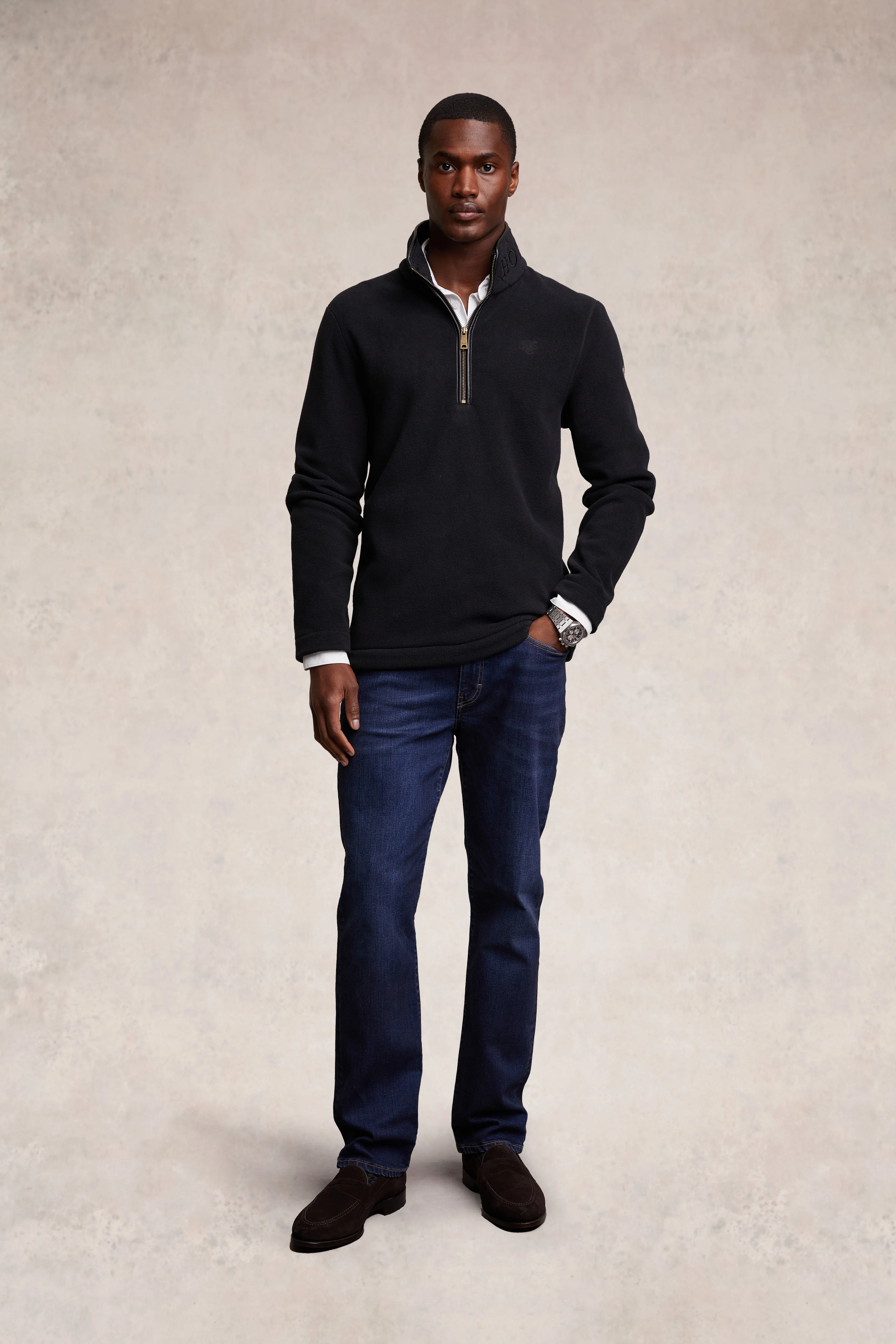 Men's Country Fleece Quarter Zip (Black) - Image 5