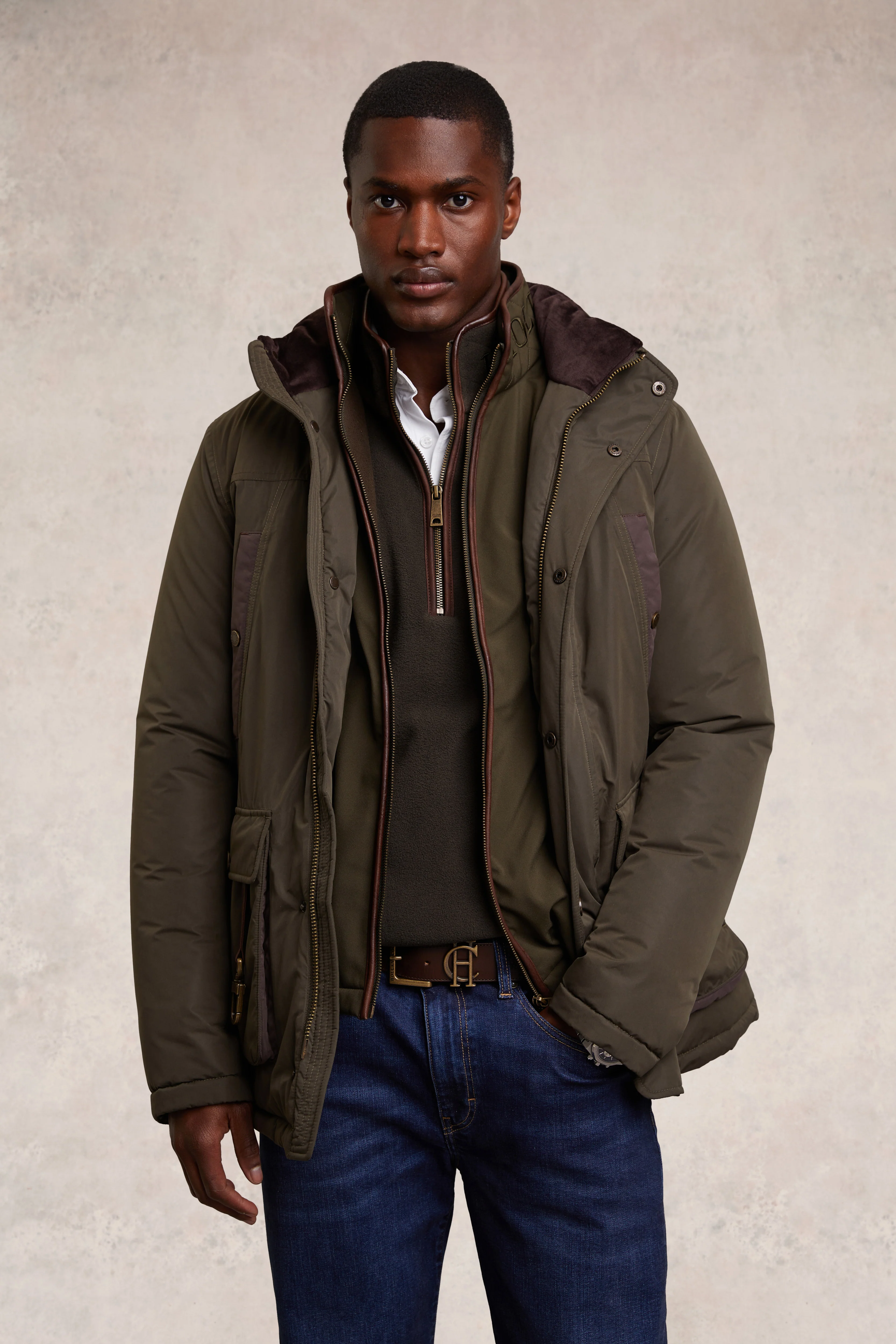 Men's Country Fleece Quarter Zip (Khaki) - Image 9