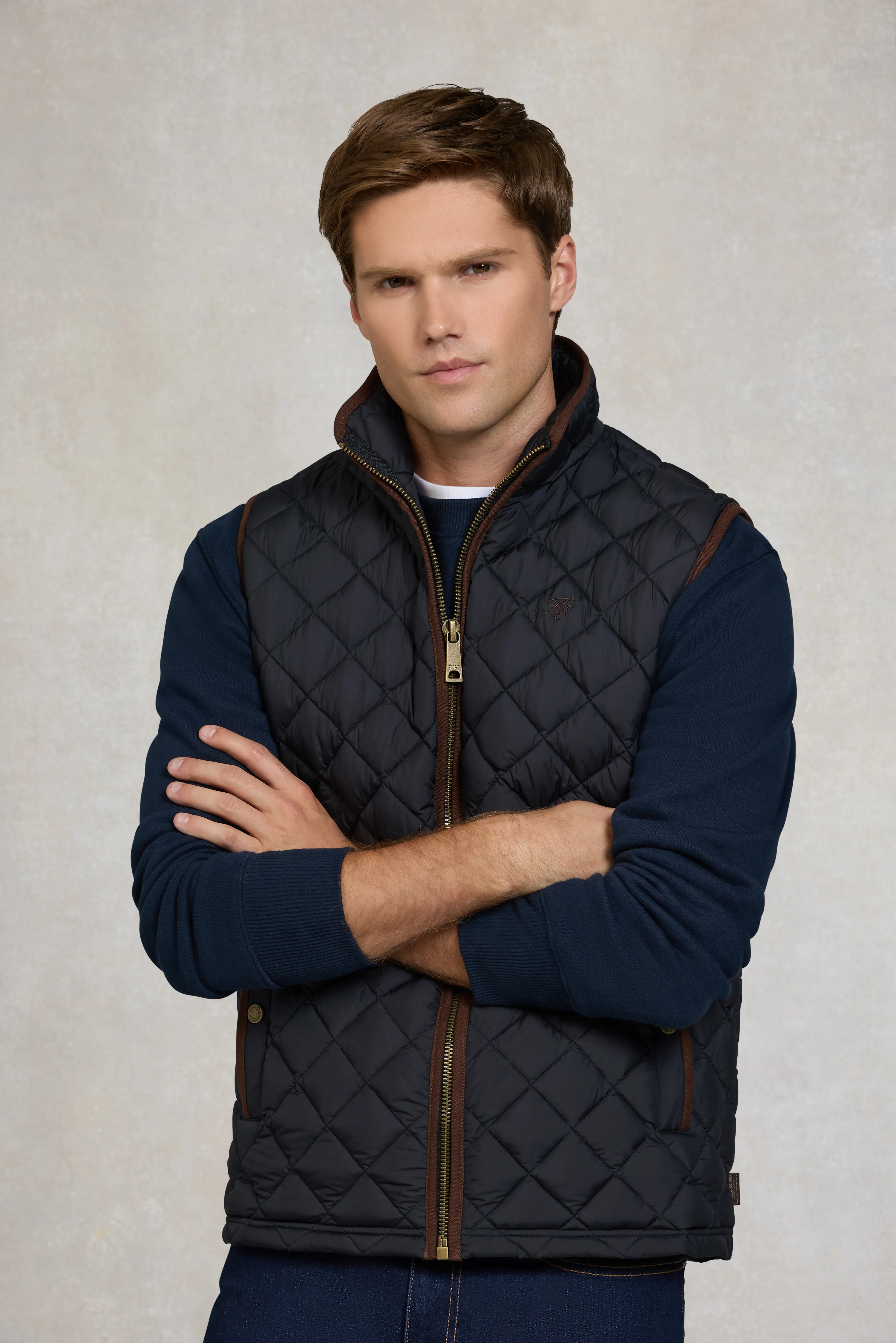 Men's Country Quilted Gilet (Ink Navy) - Image 9