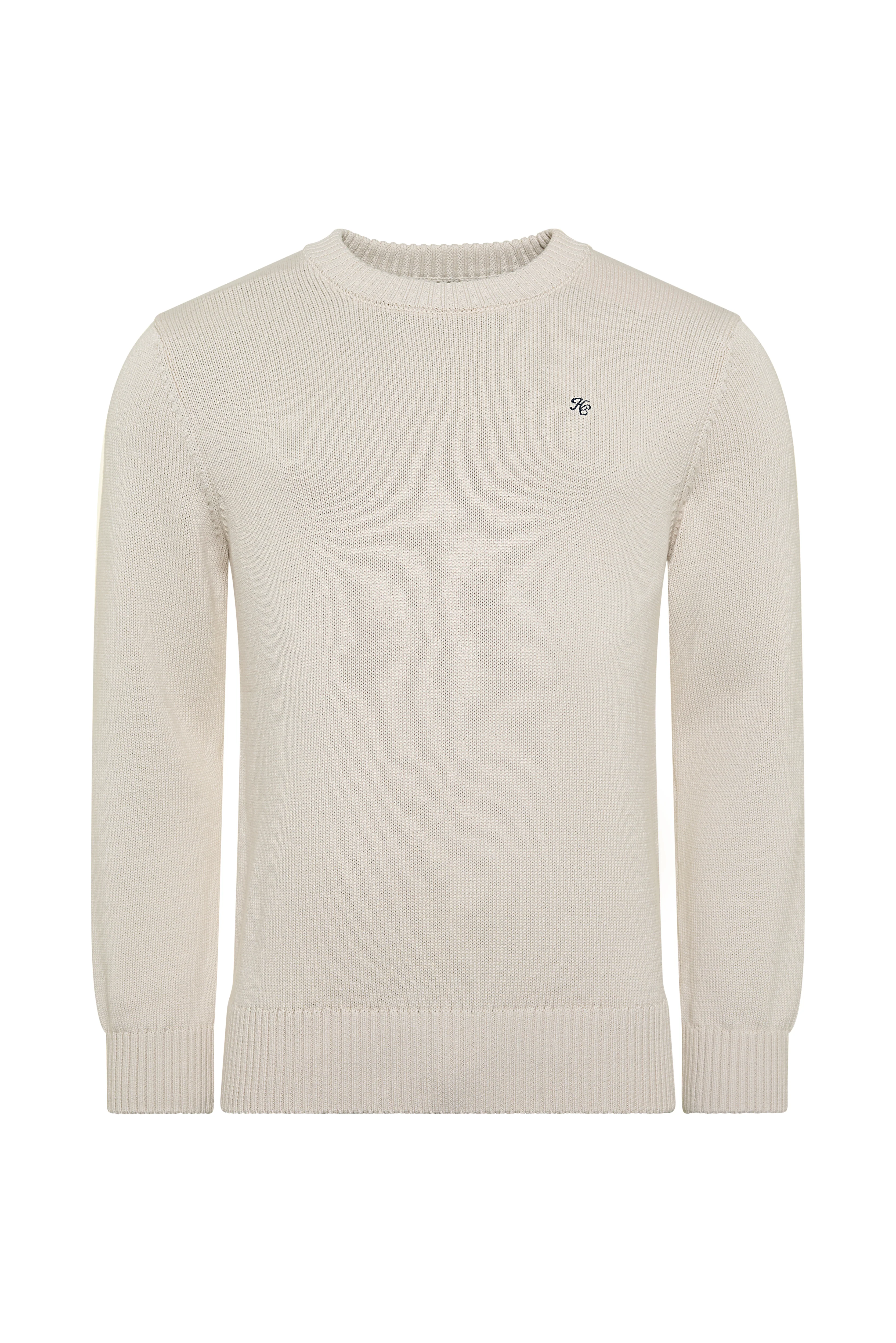 Men's Heritage Crew Neck Knit (Stone) - Image 5