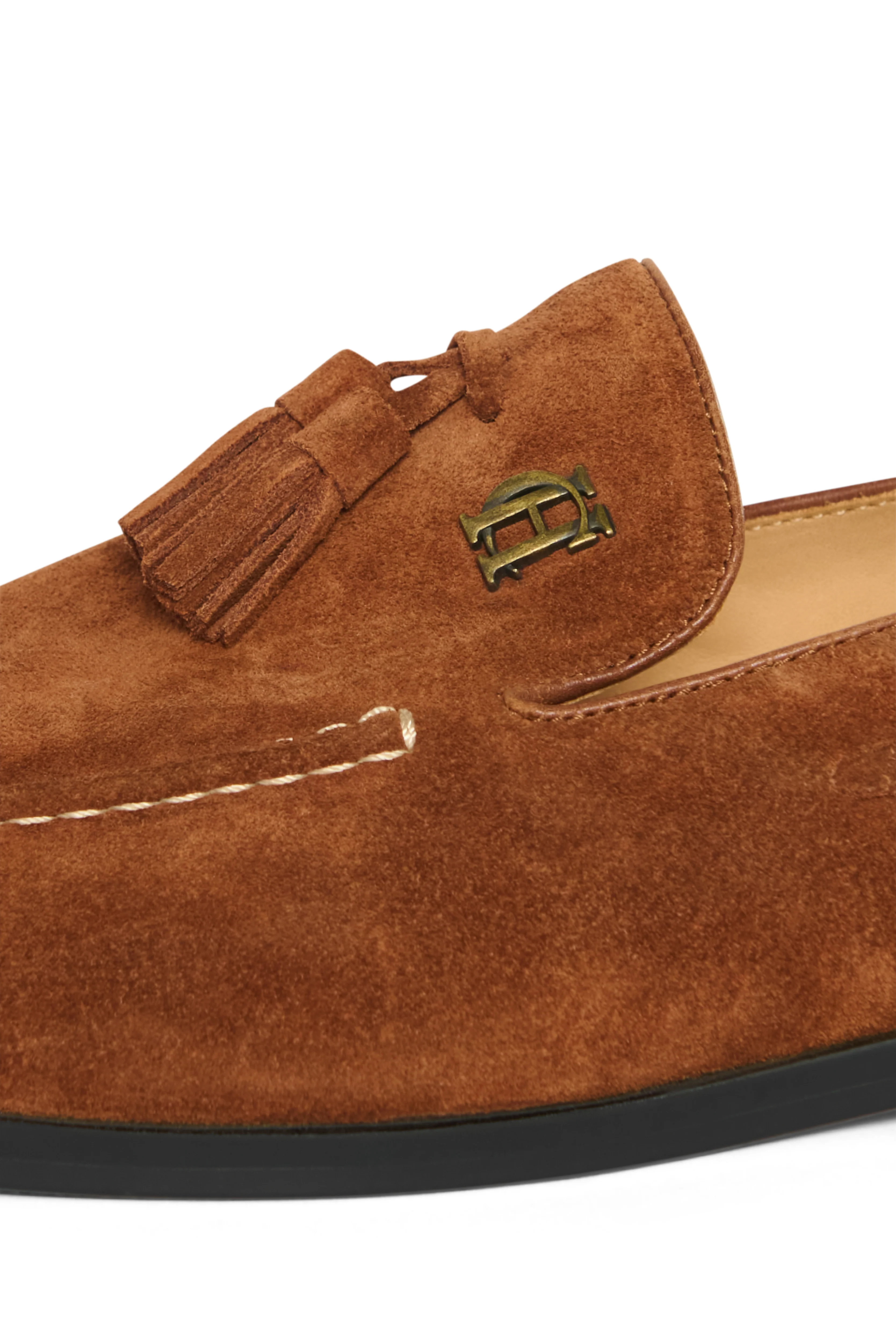 Men's Suede Tassel Loafer (Cognac) - Image 6