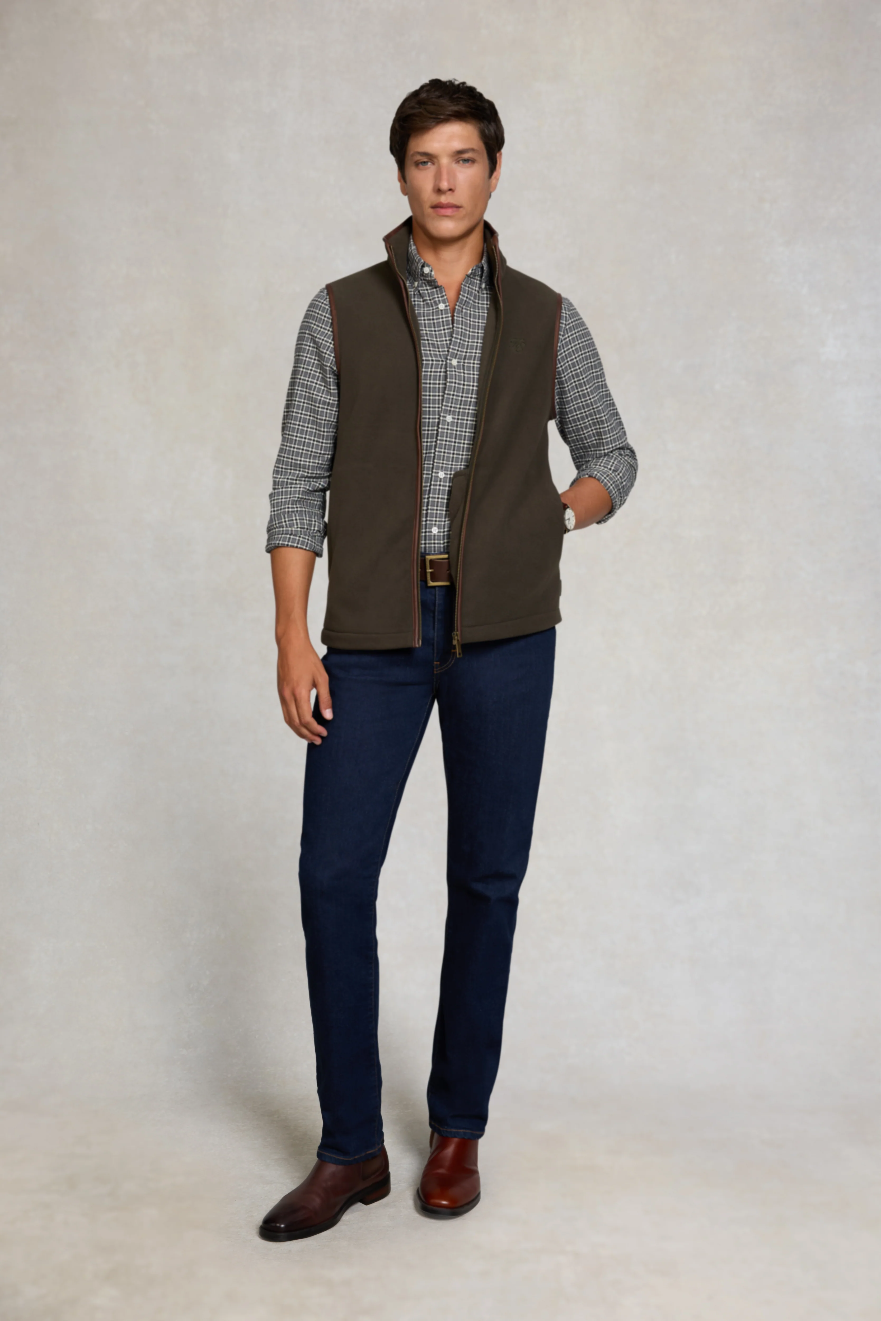 Men's Tailored Fit Button Down Shirt (Copthorne Grey) - Image 3