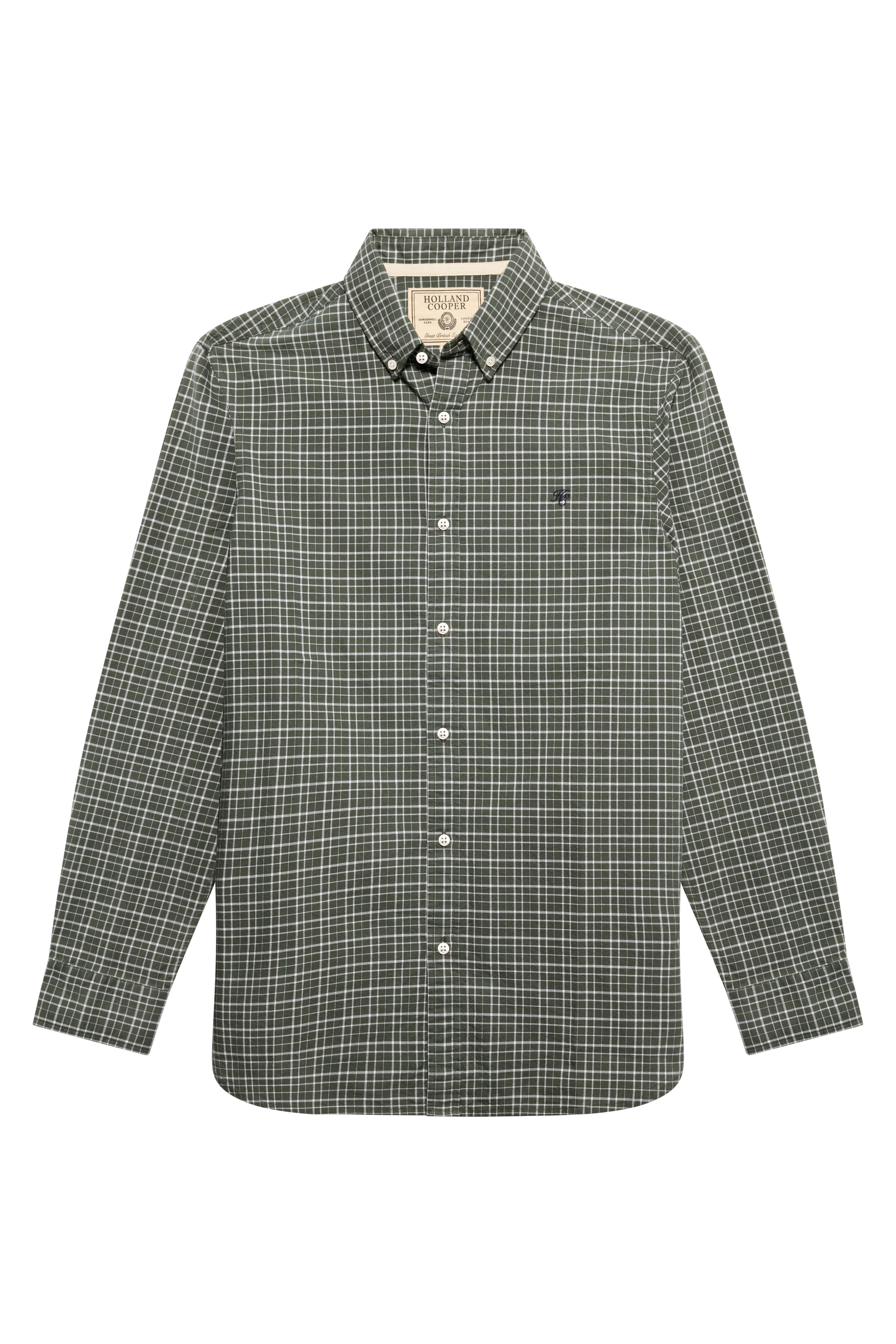 Men's Tailored Fit Button Down Shirt (Henridge Emerald) - Image 4