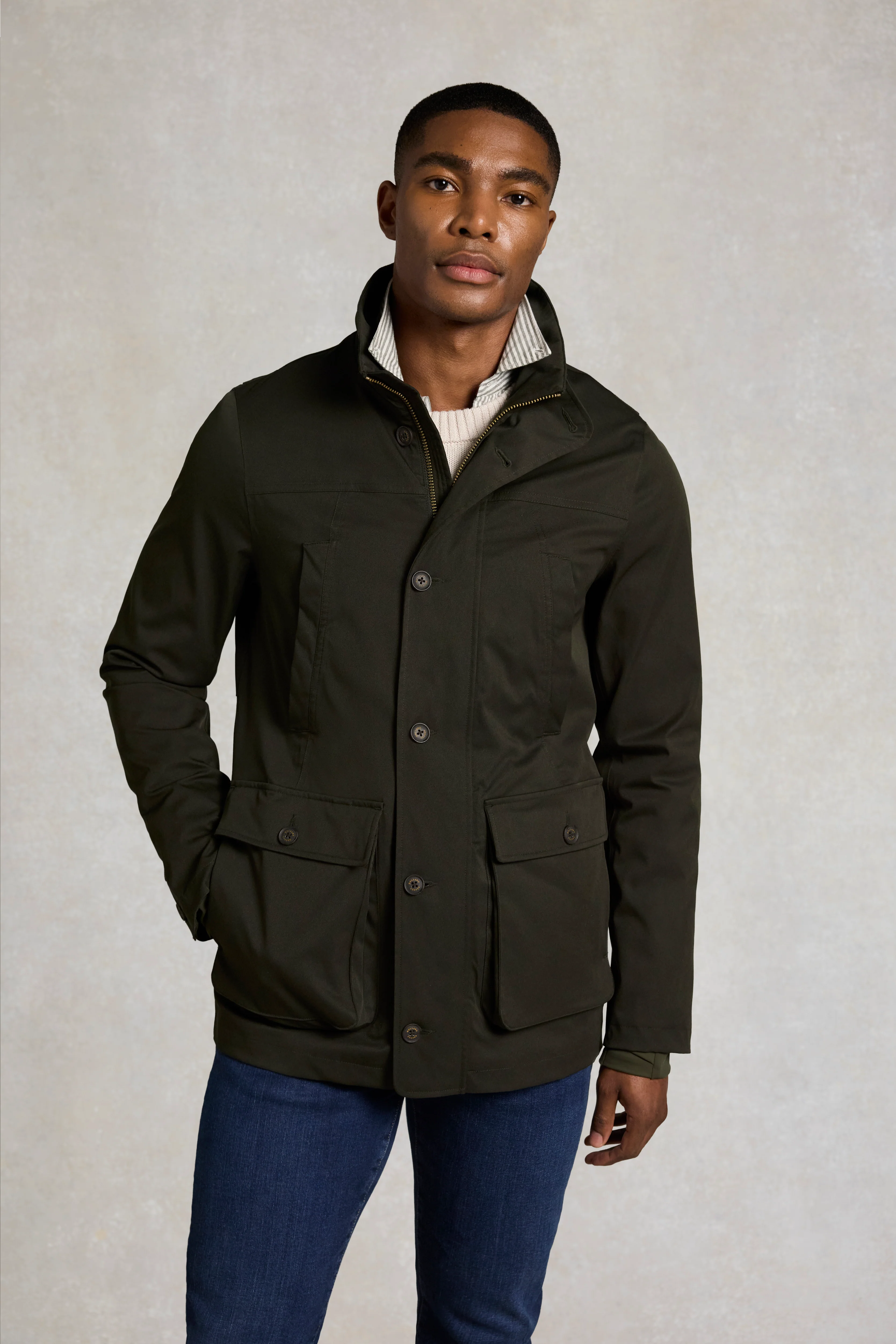 Men's Waterproof Field Coat (Khaki) - Image 2