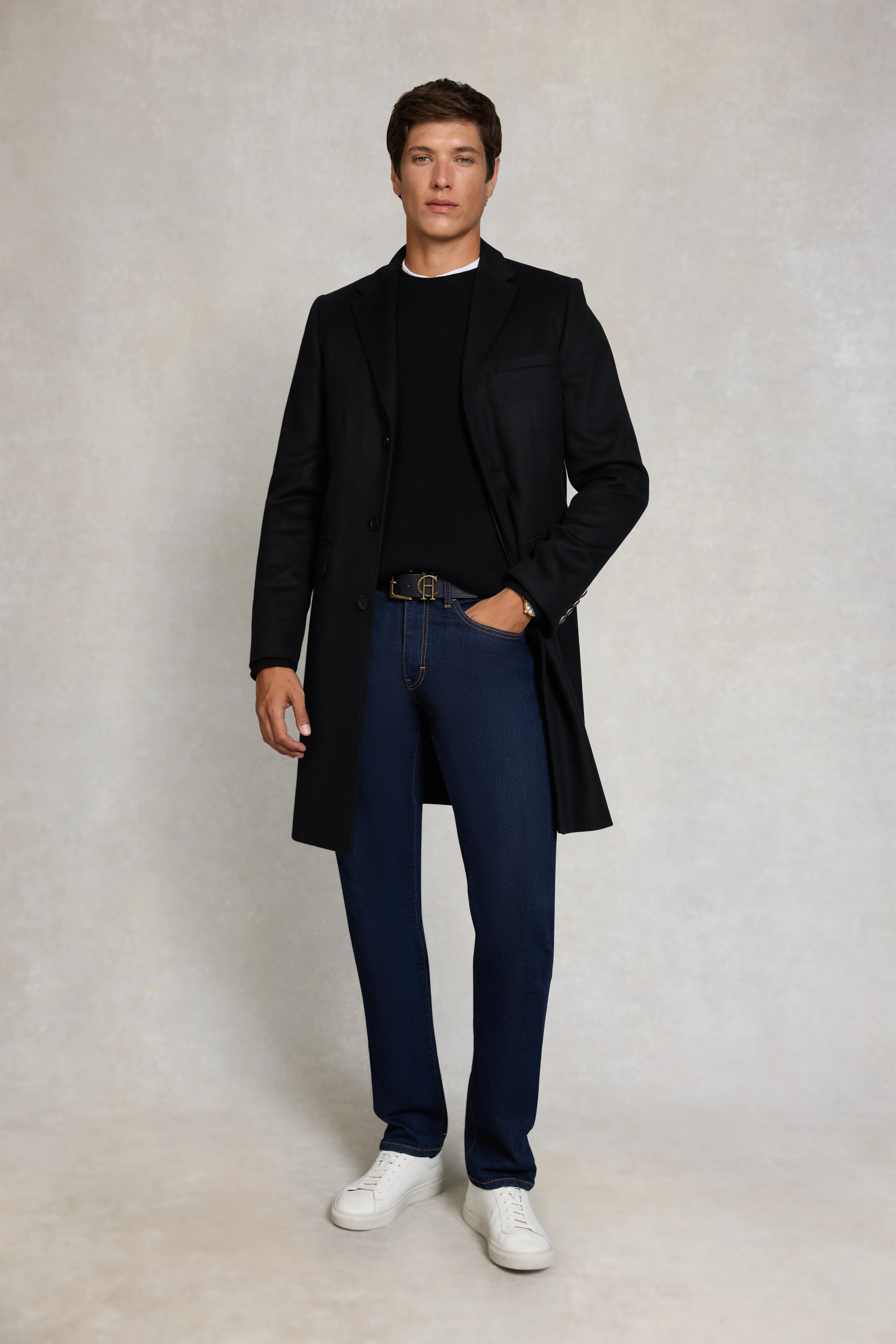 Byron Crew Neck Knit (Black) - Image 3