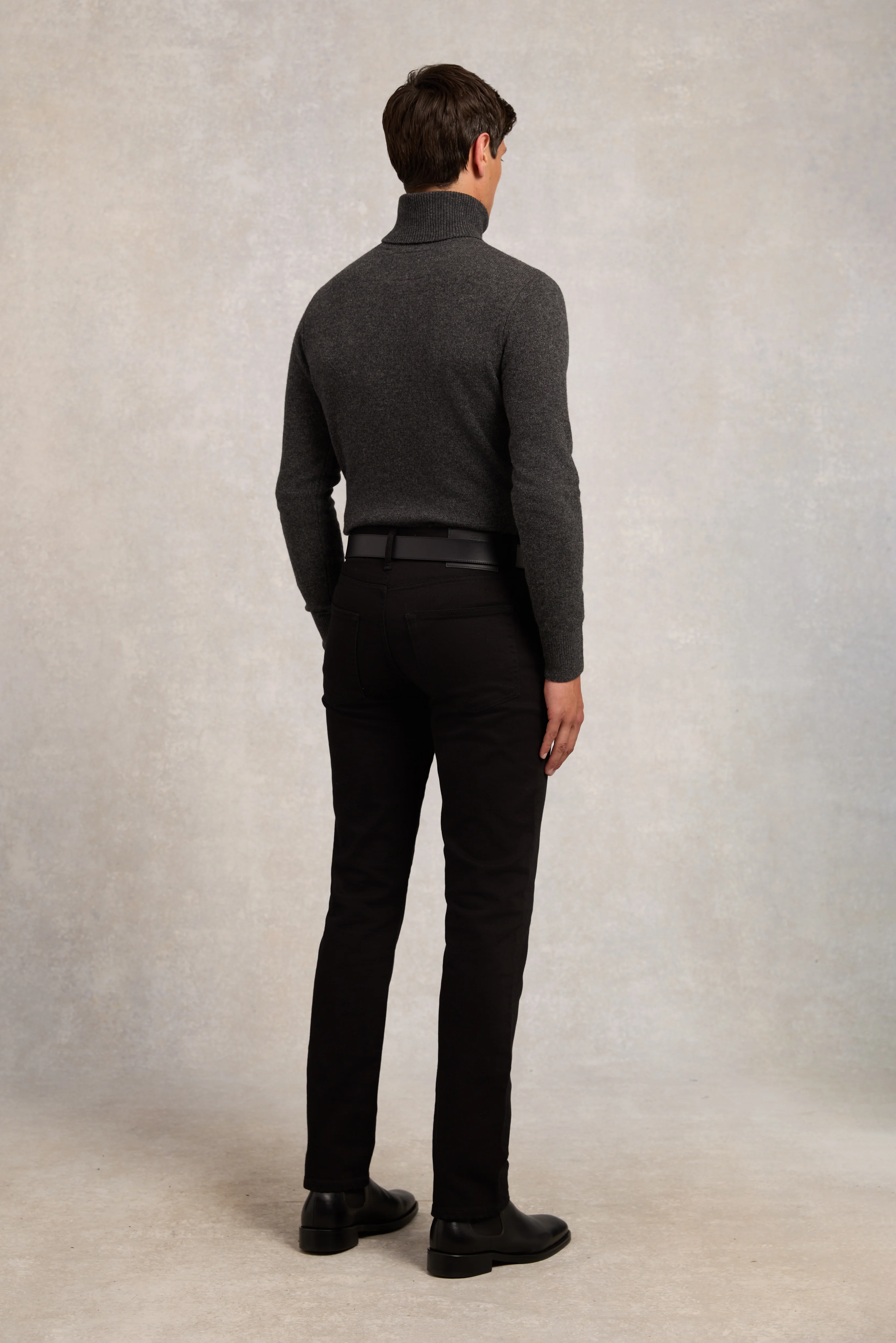 Byron Roll Neck Knit (Charcoal) - Image 6