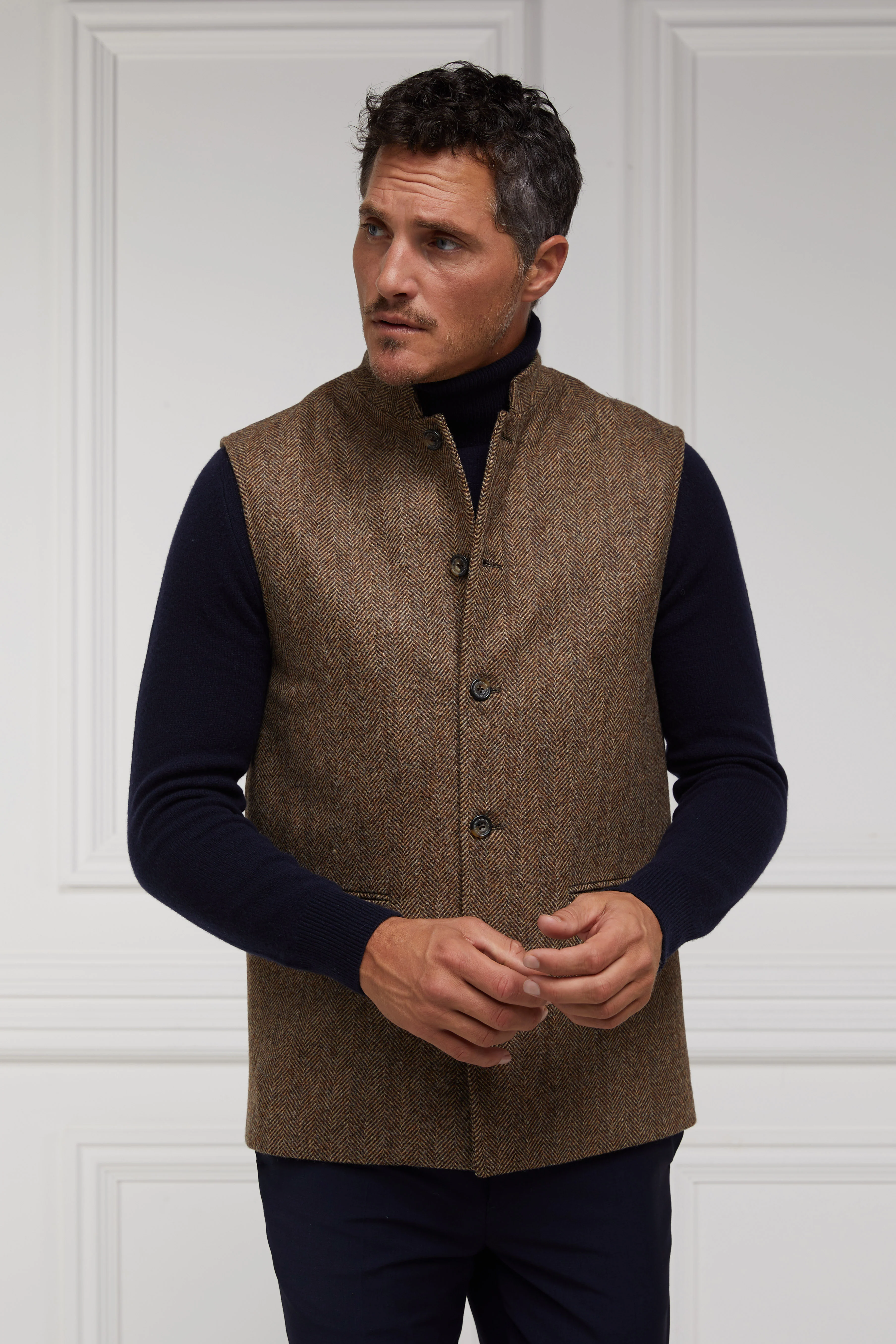 Byron Roll Neck Knit (Navy) - Image 11