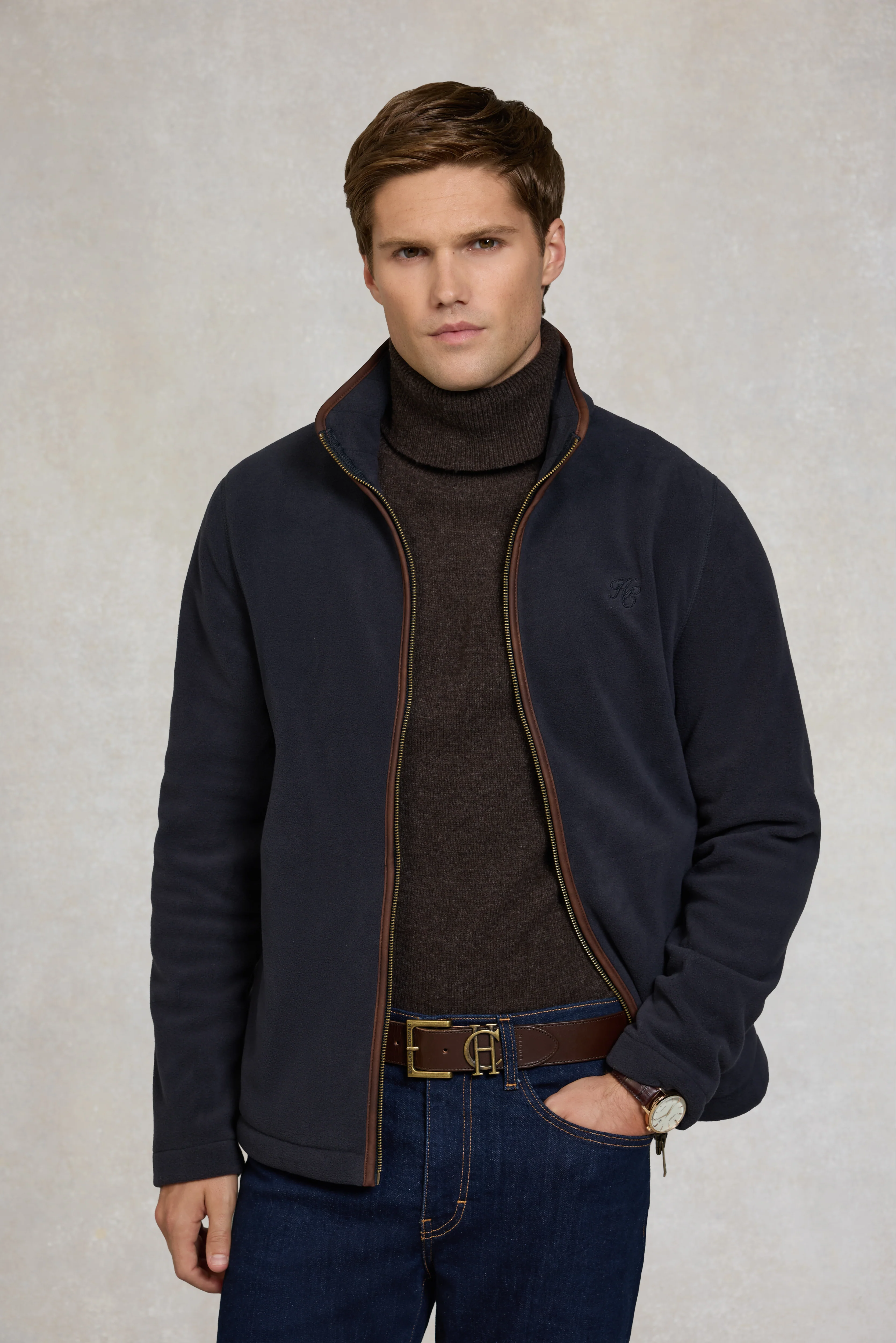 Men's Country Fleece Jacket (Ink Navy) - Image 9