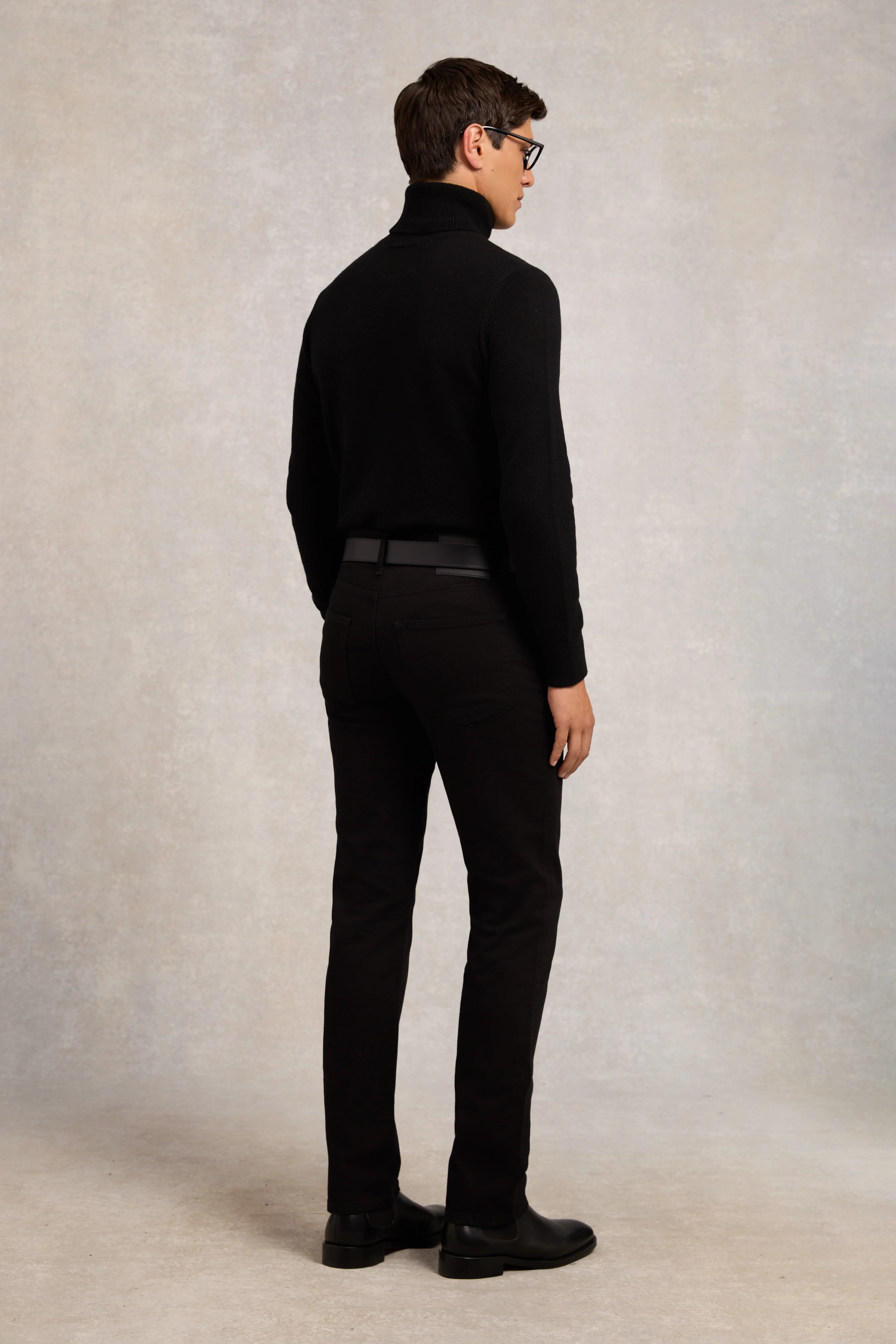 Fine Roll Neck Knit (Black) - Image 6