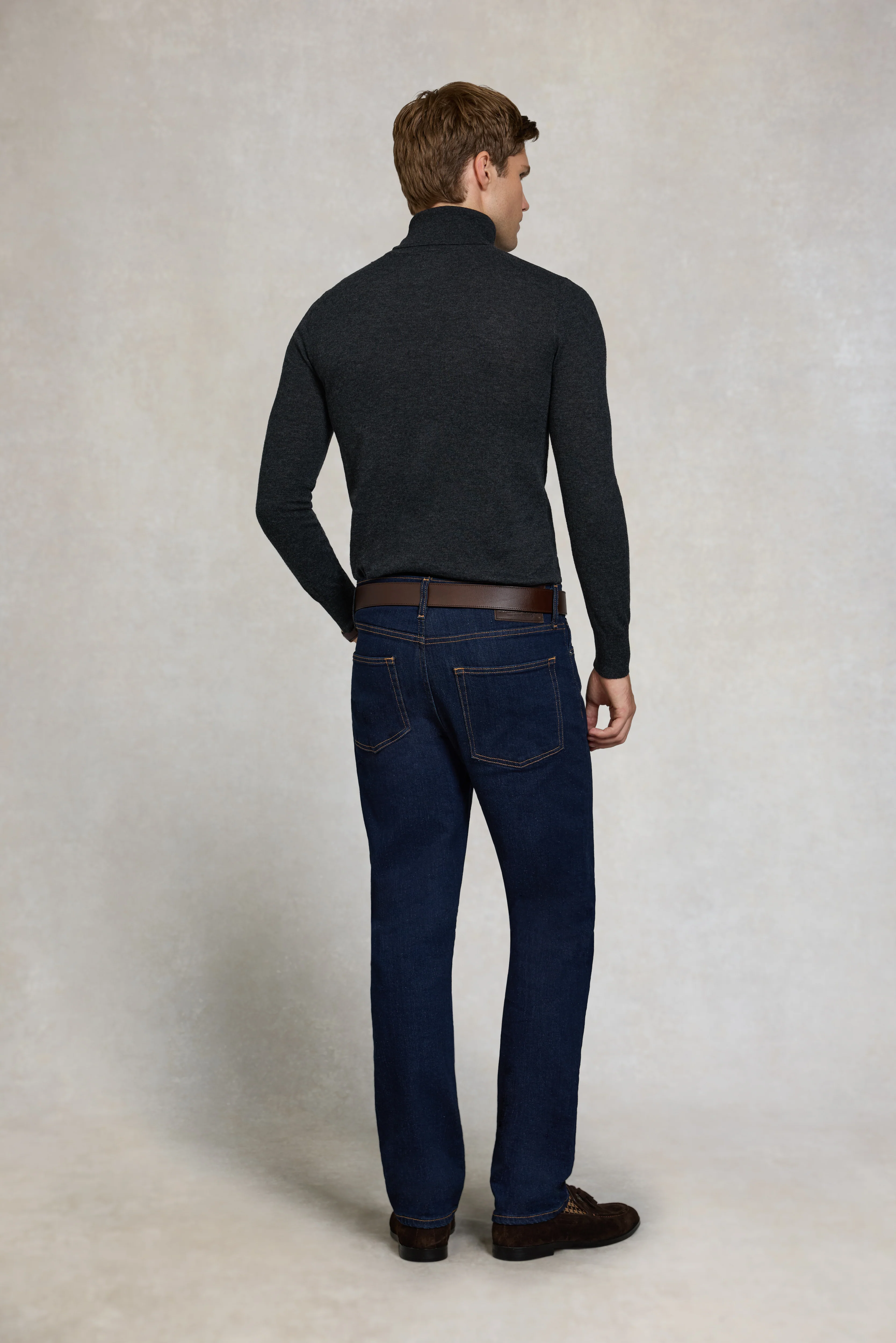 Fine Roll Neck Knit (Charcoal) - Image 5