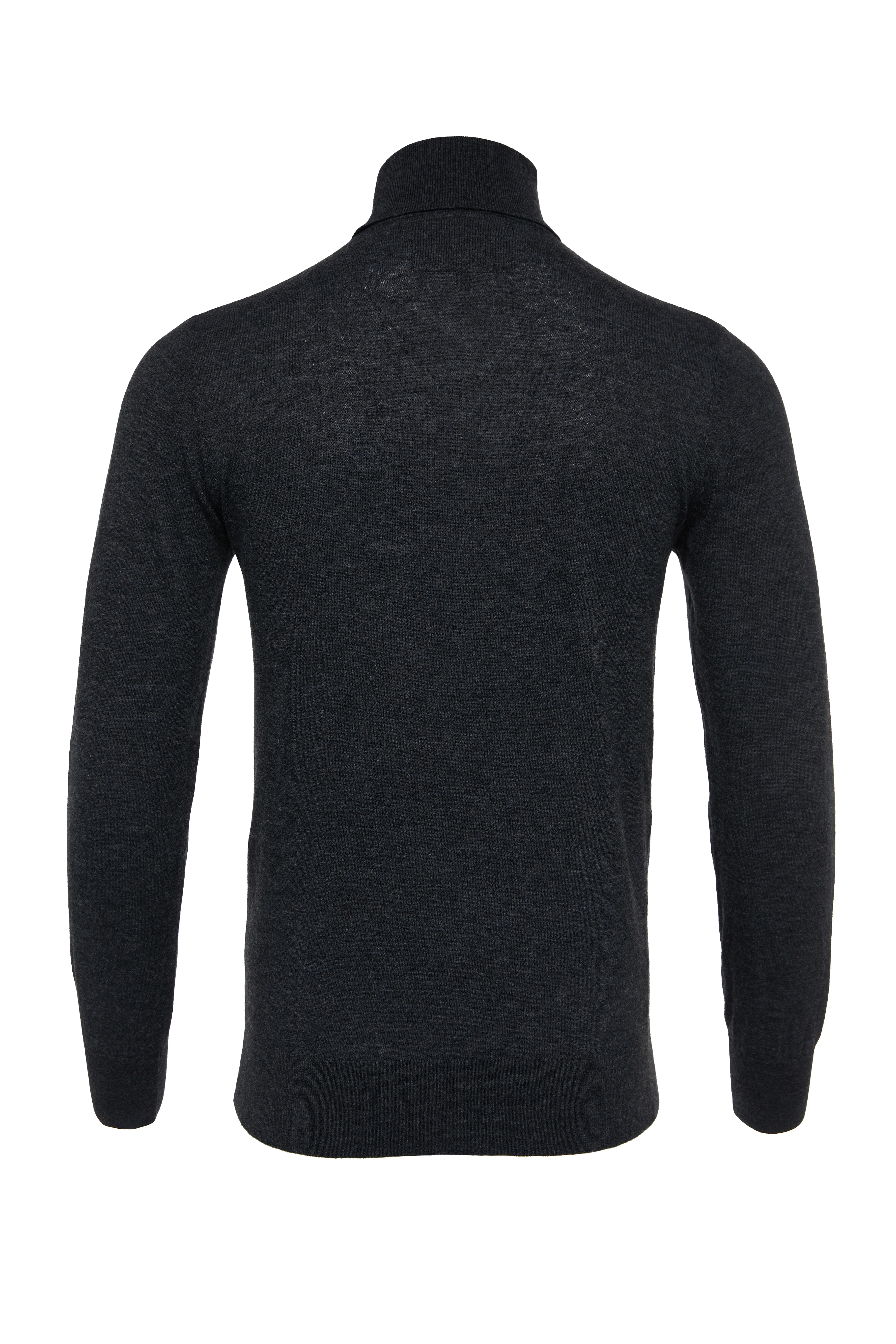 Fine Roll Neck Knit (Charcoal) - Image 9