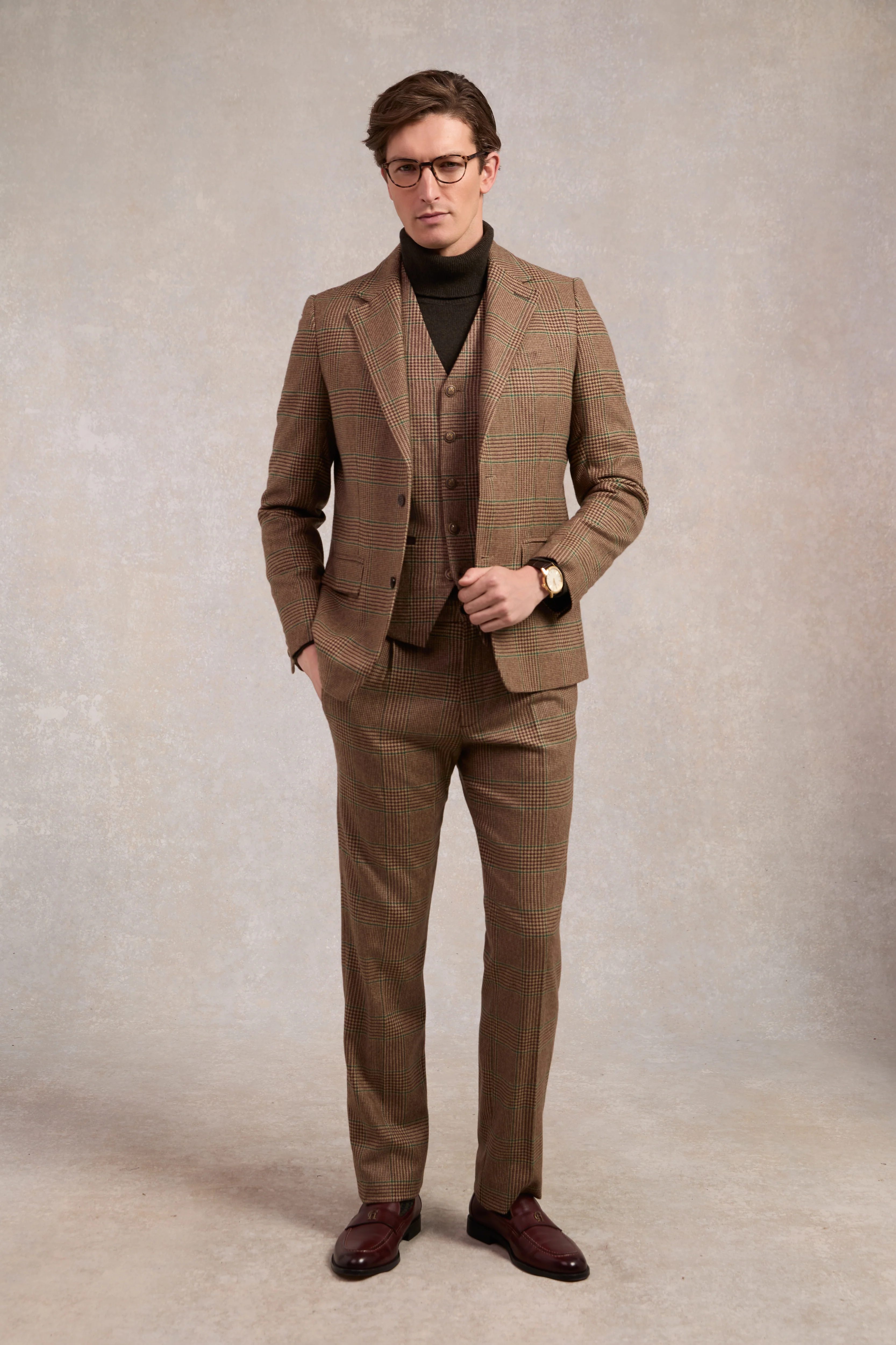 St James Waistcoat (Clarence Check Forest) - Image 6