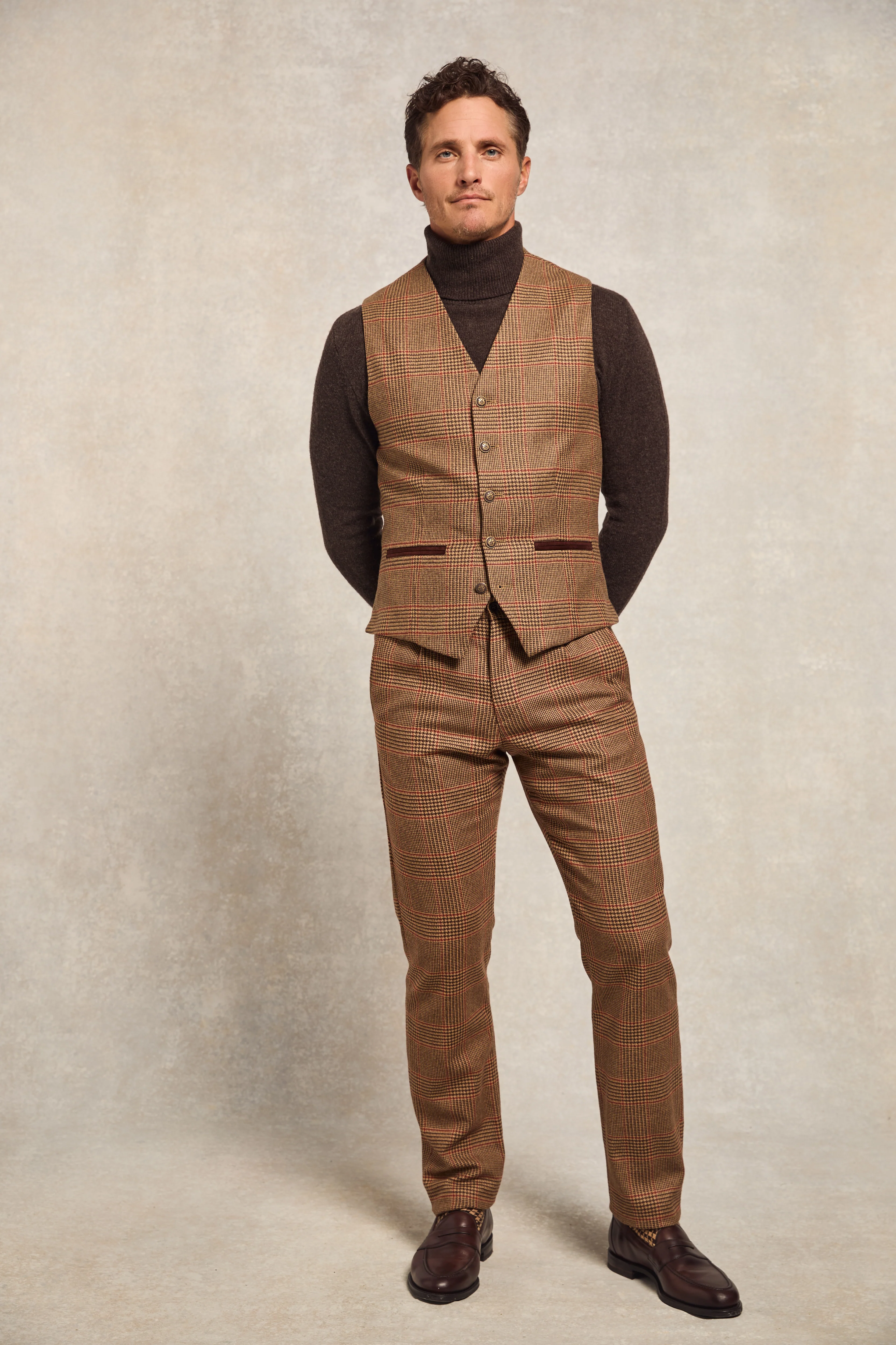 St James Waistcoat (Clarence Check Merlot) - Image 3