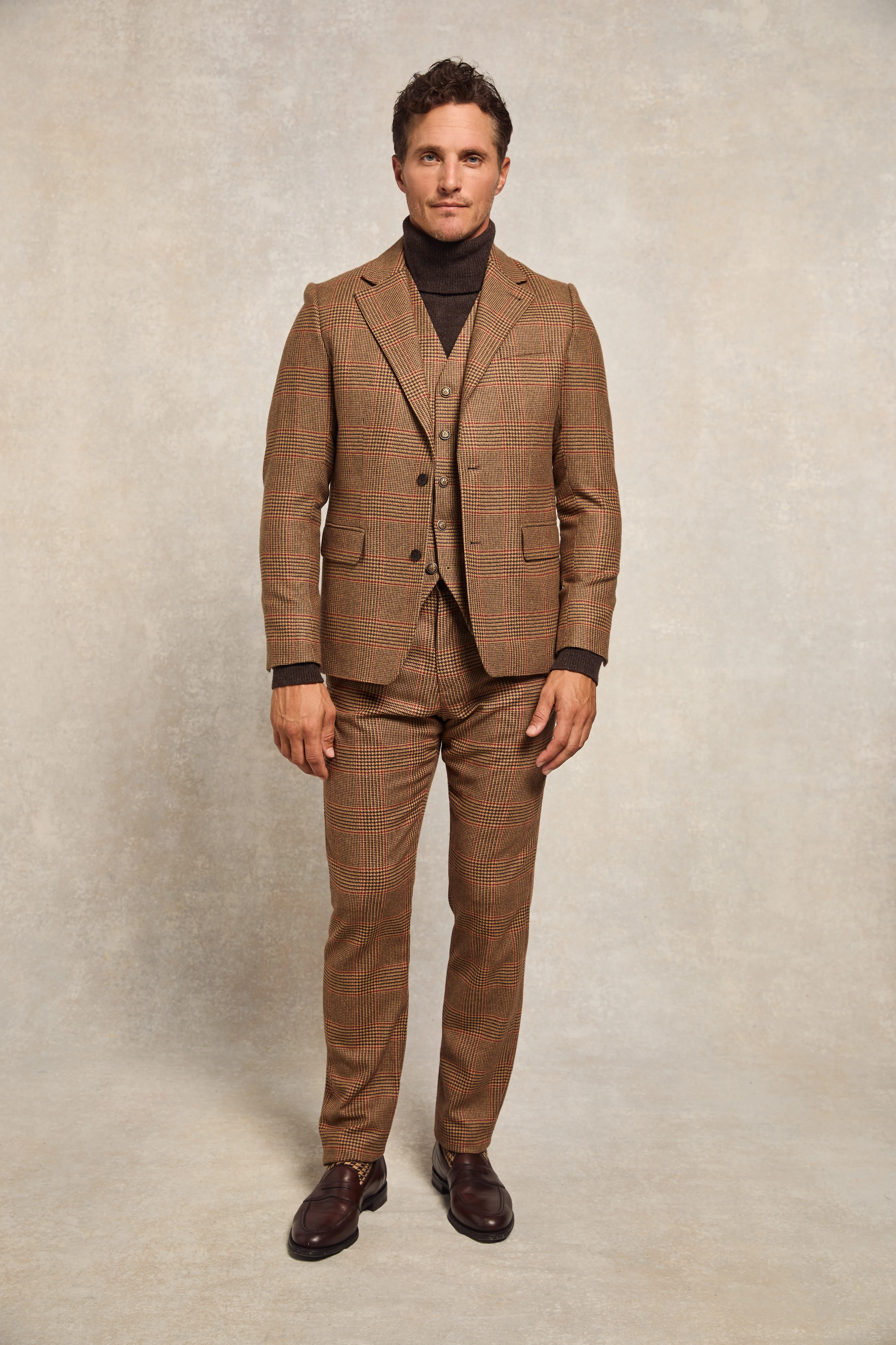 St James Waistcoat (Clarence Check Merlot) - Image 8