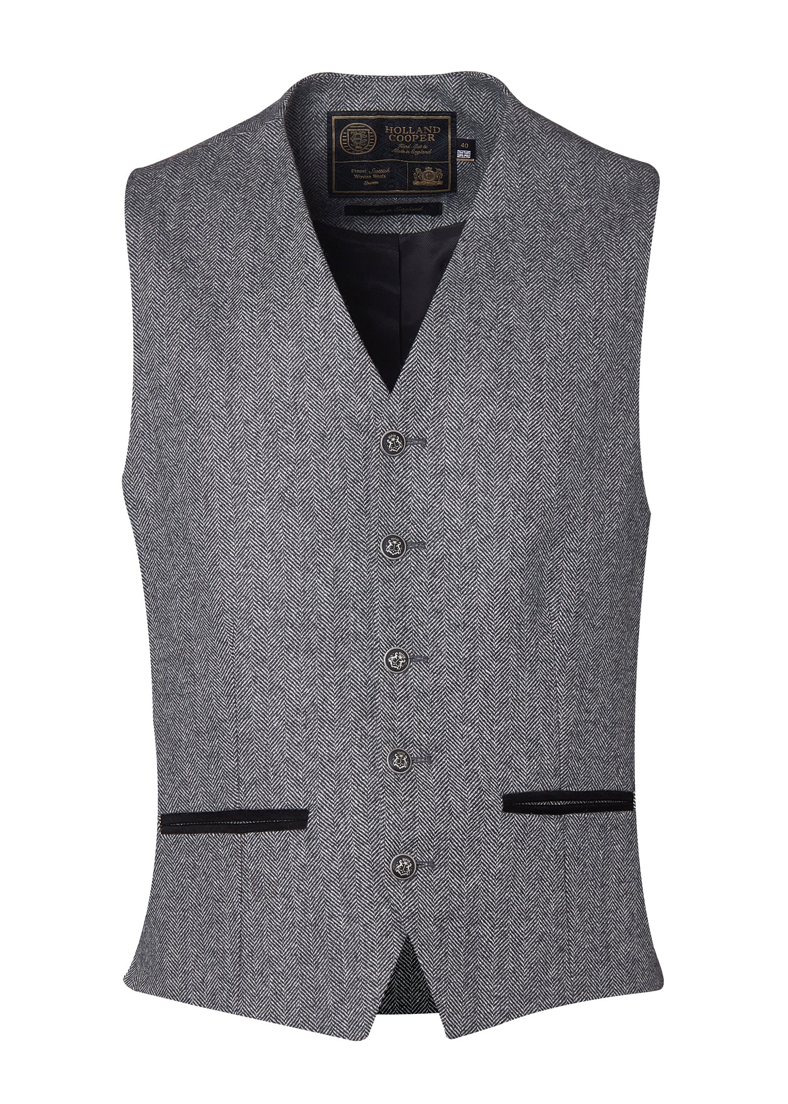 St James Waistcoat (Mono Herringbone) - Image 4