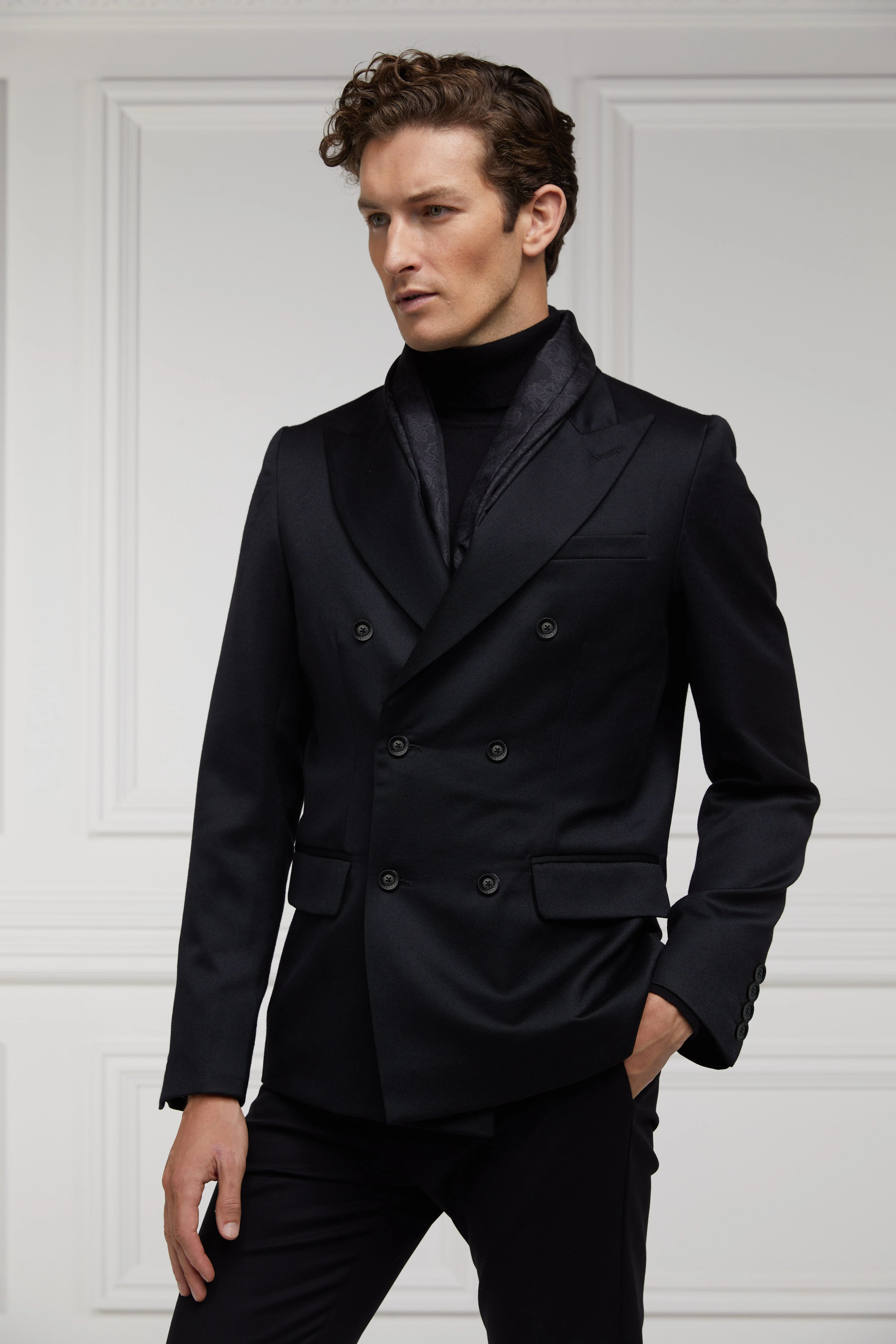 The Double Breasted Blazer (Black Barathea) - Image 11