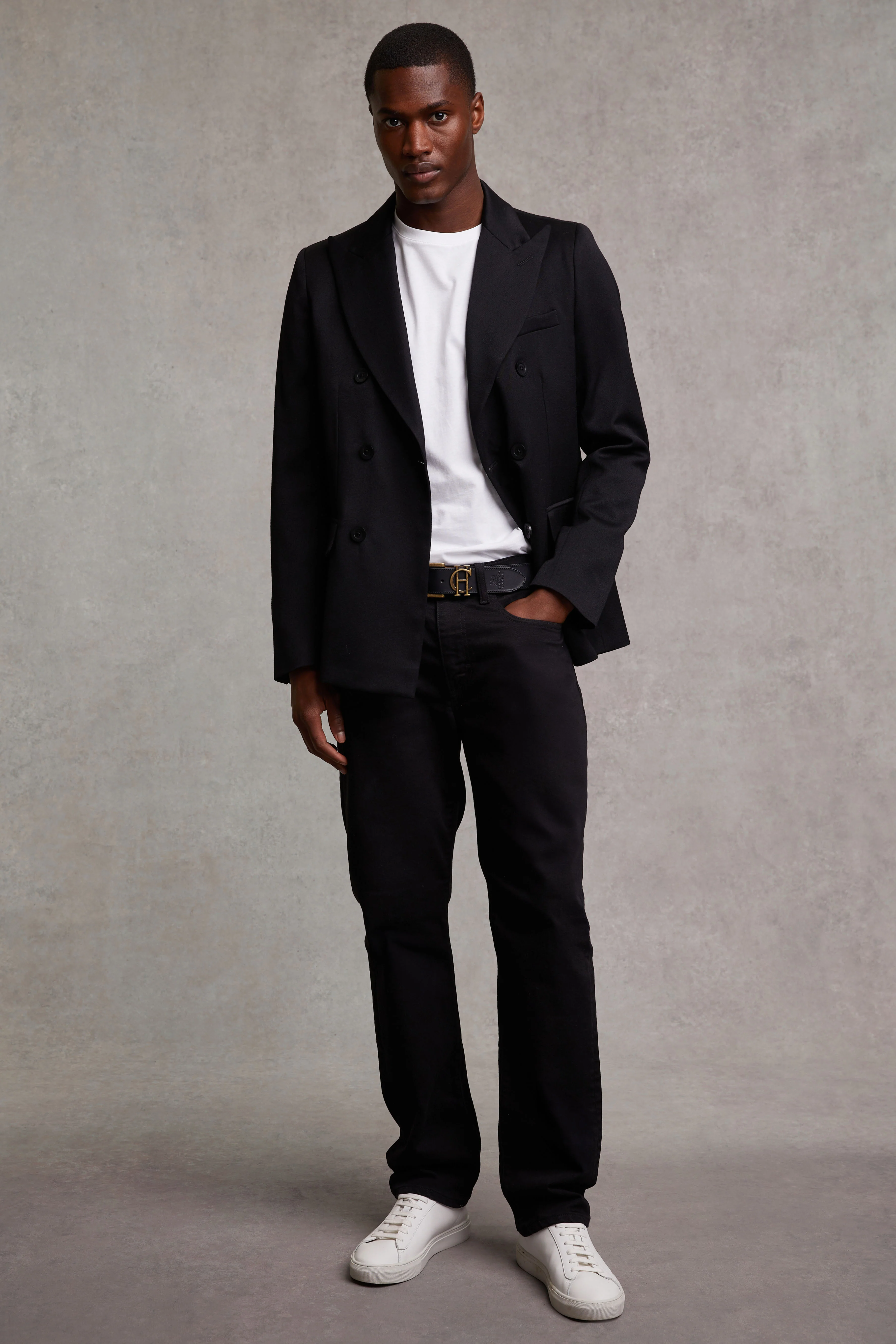The Double Breasted Blazer (Black Barathea) - Image 2