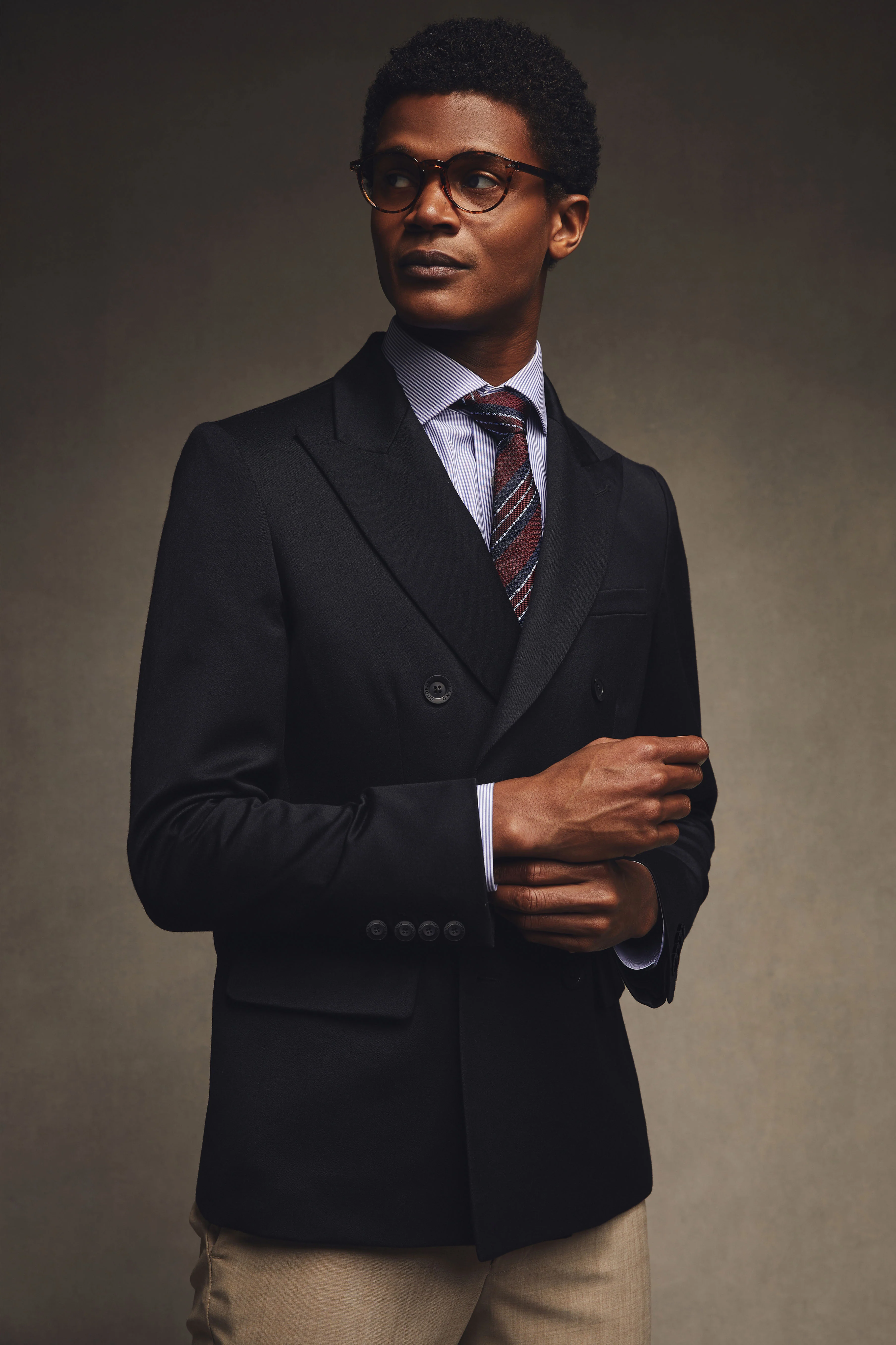 The Double Breasted Blazer (Black Barathea) - Image 9