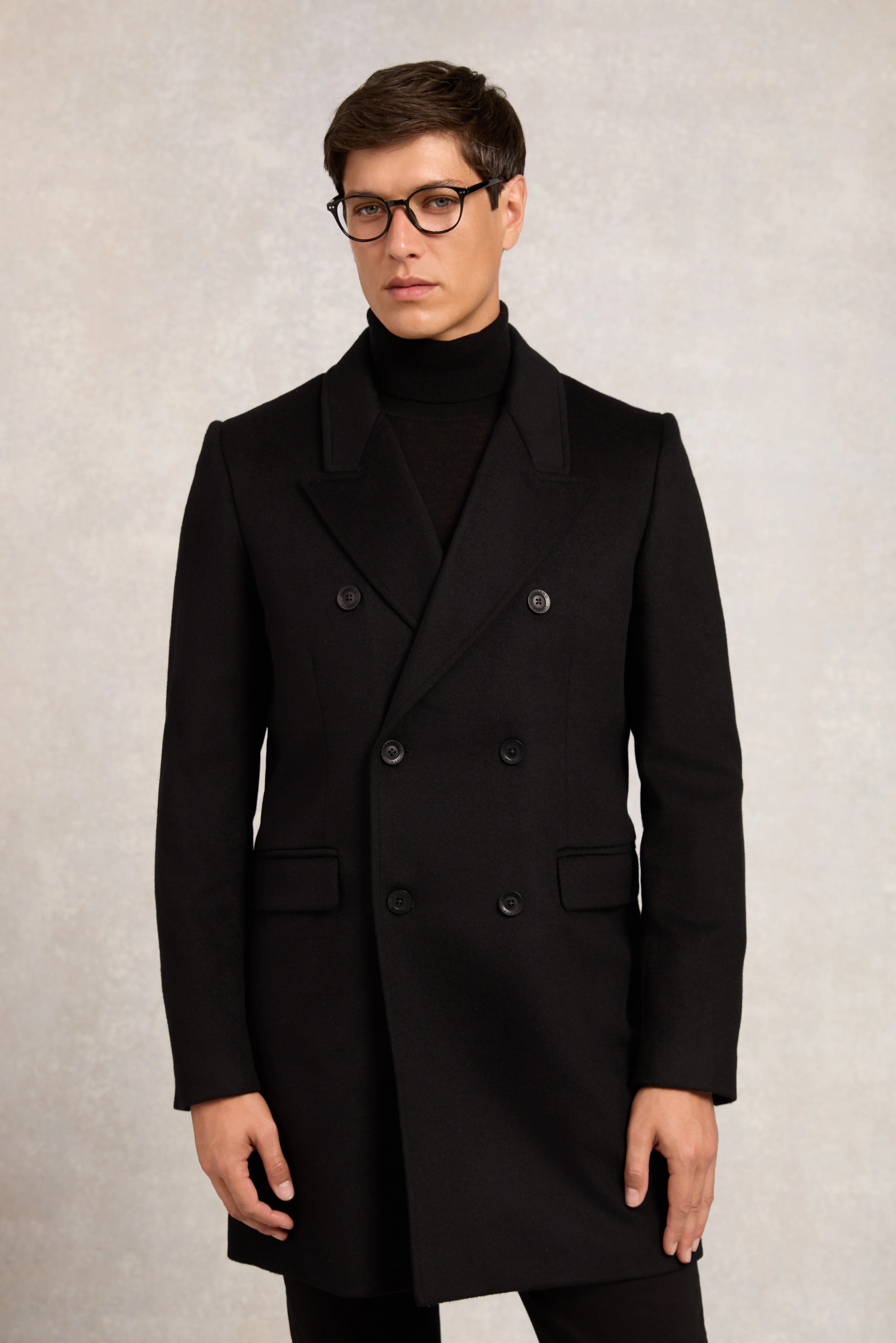 The Double Breasted Coat (Soft Black) - Image 8