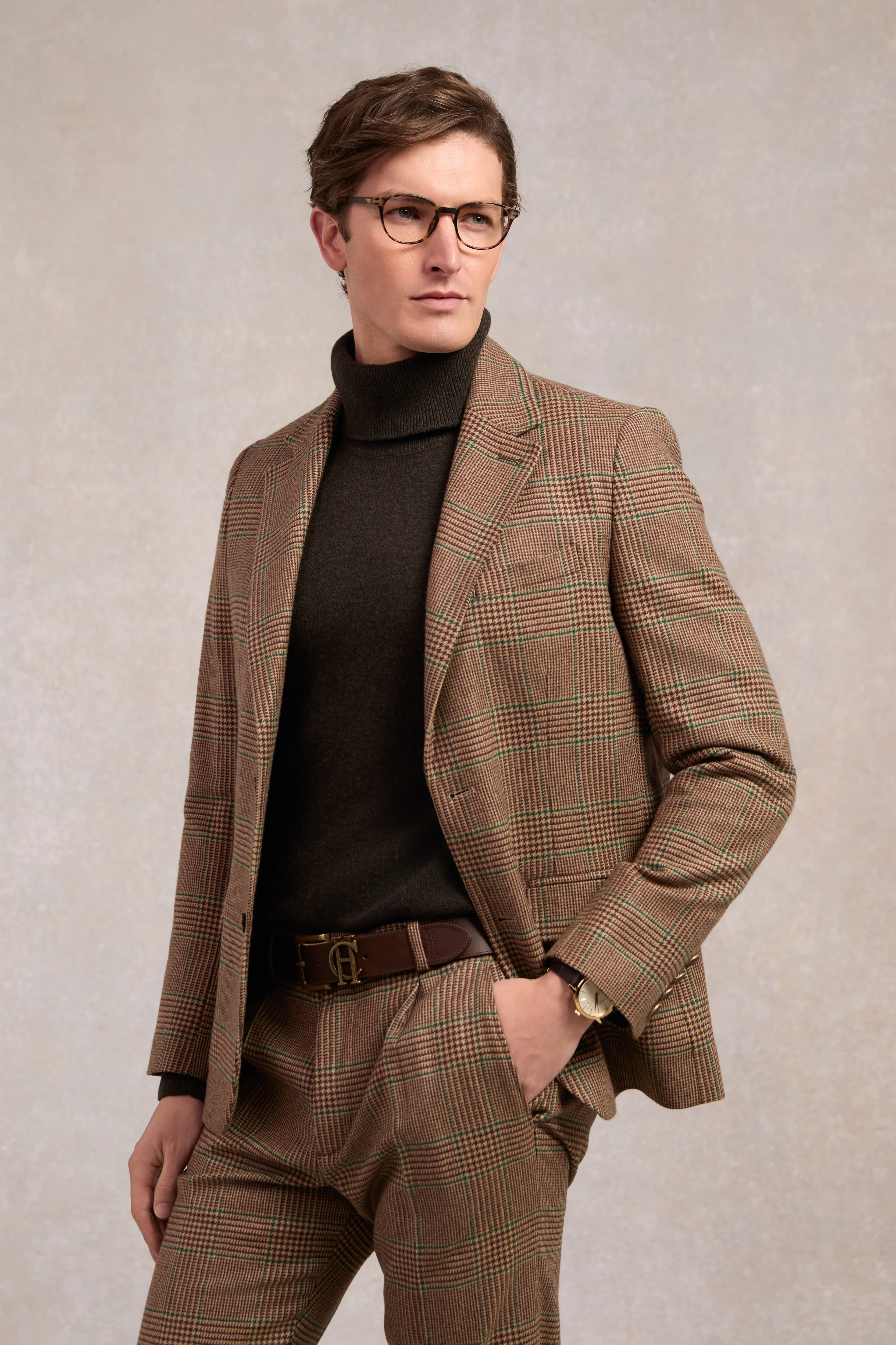 The Single Breasted Blazer (Clarence Check Forest) - Image 7