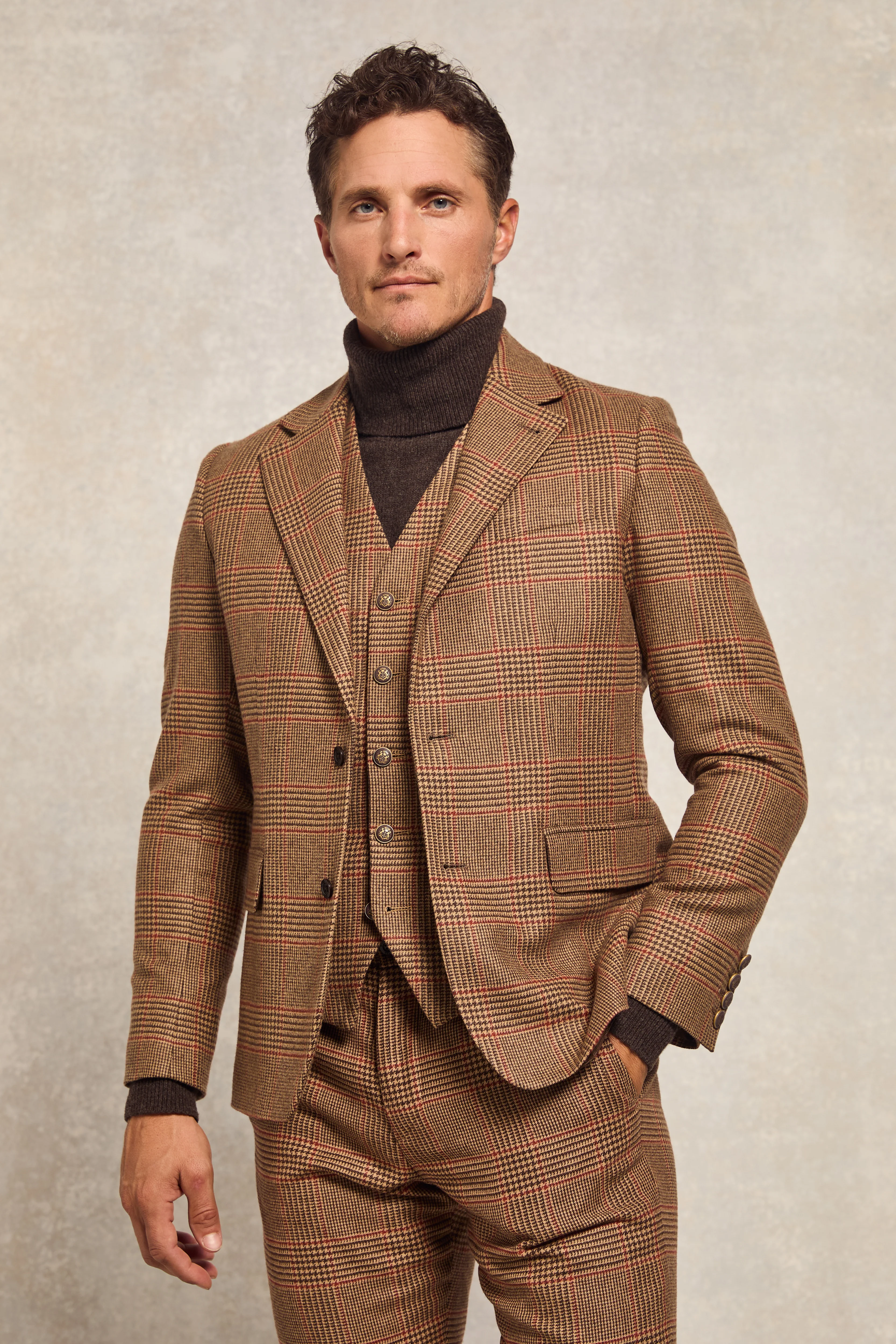 The Single Breasted Blazer (Clarence Check Merlot) - Image 10