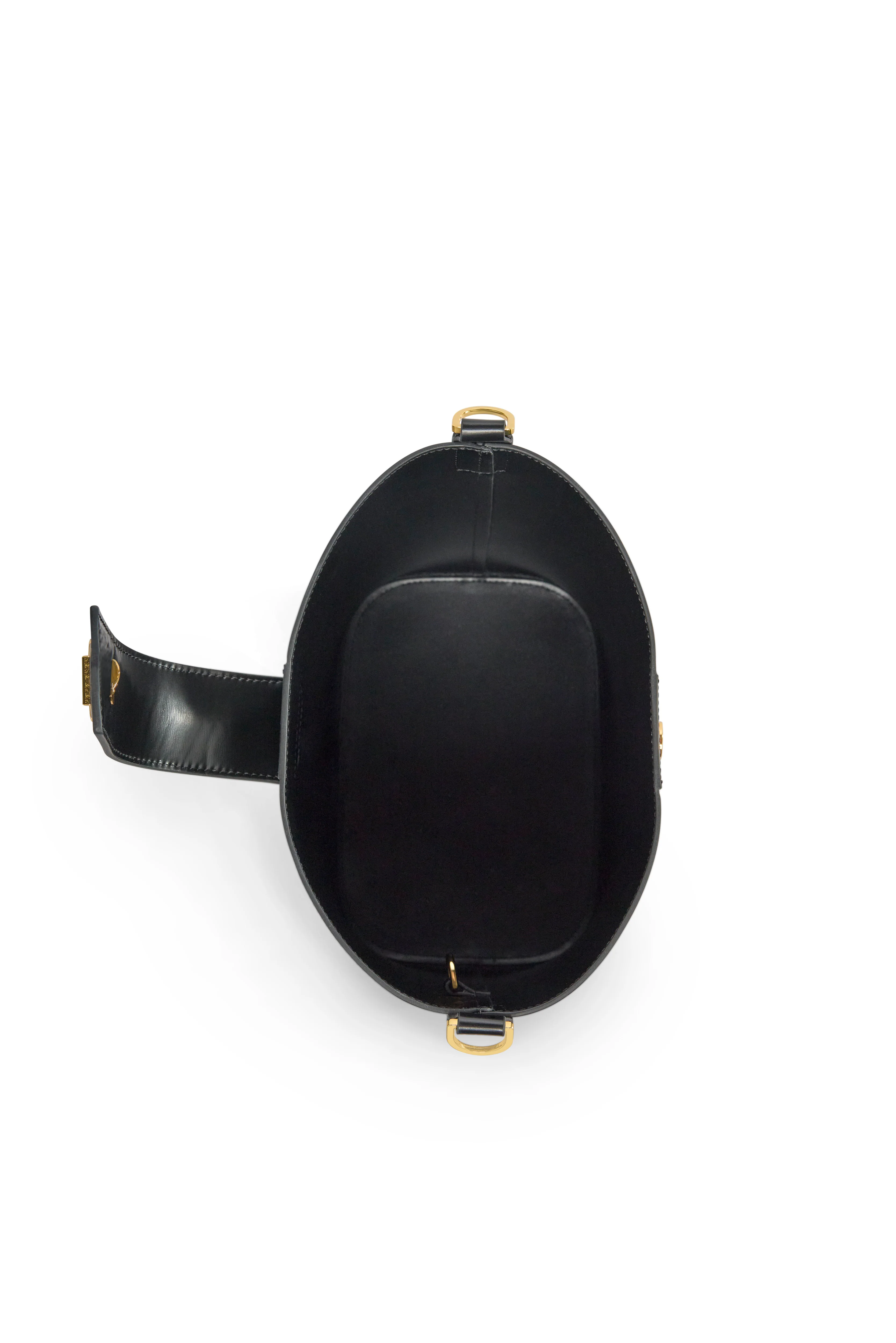 Milan Bucket Bag (Black Leather) - Image 10