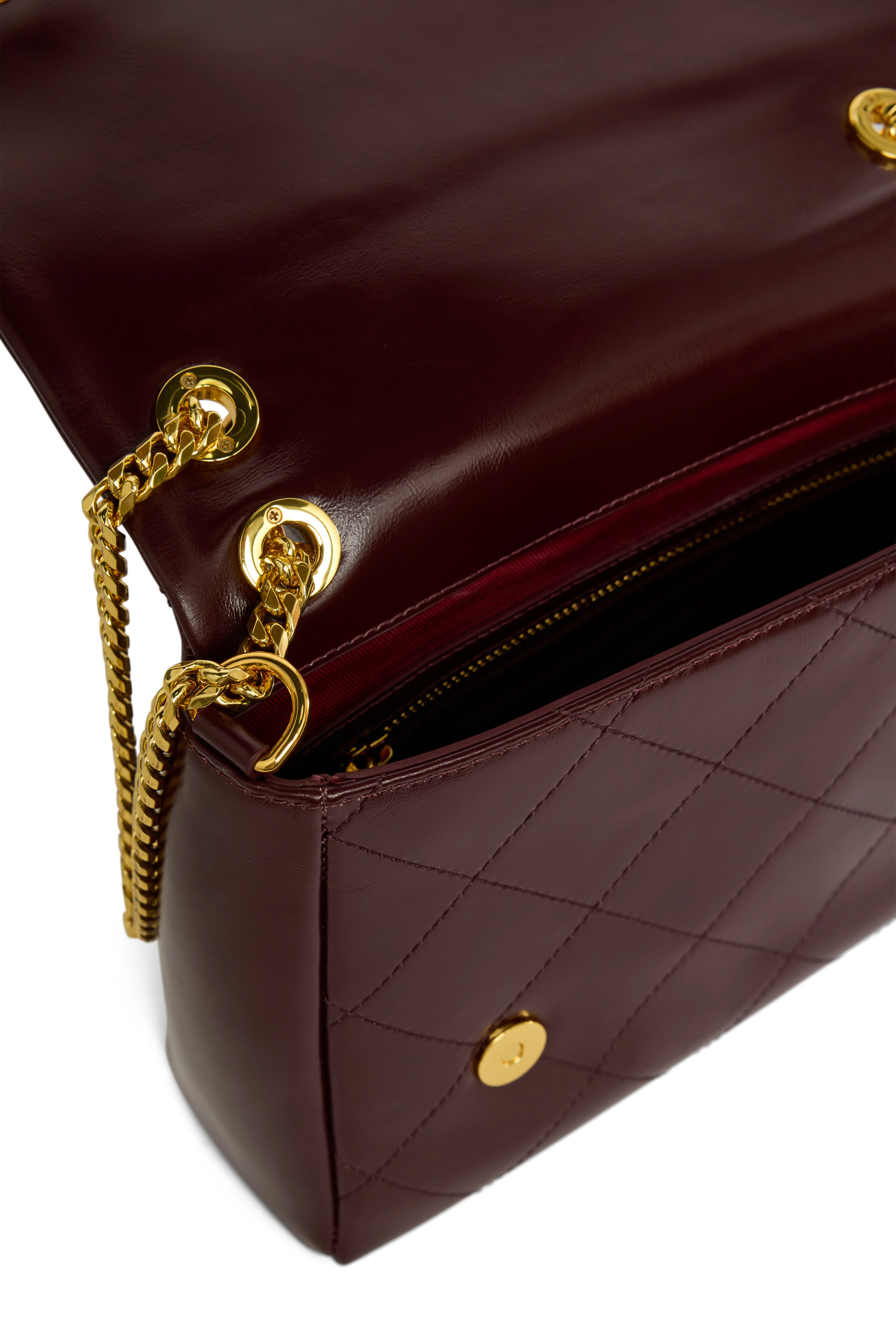 Milan Midi Shoulder Bag (Oxblood) - Image 9